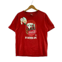 半袖Tシャツ A BATHING APE ×Coca Cola S/Sカットソー 猿顔 赤(M) M