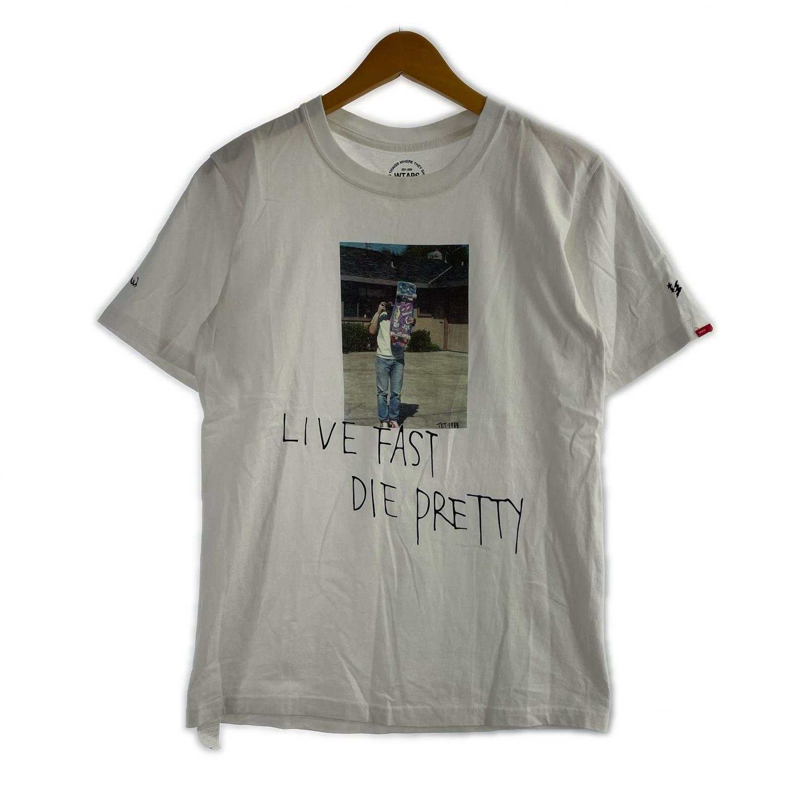 半袖Tシャツ WTAPS LIVE FAST DIE PRETTY S/Sカットソー白 (1) 1 ホワイト