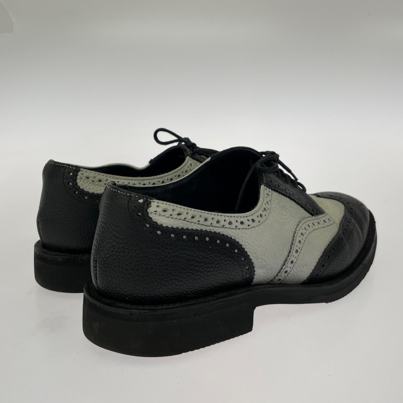 シューズ Tricker's × ジュンヤ ウイングチップ 黒×白(8.5)