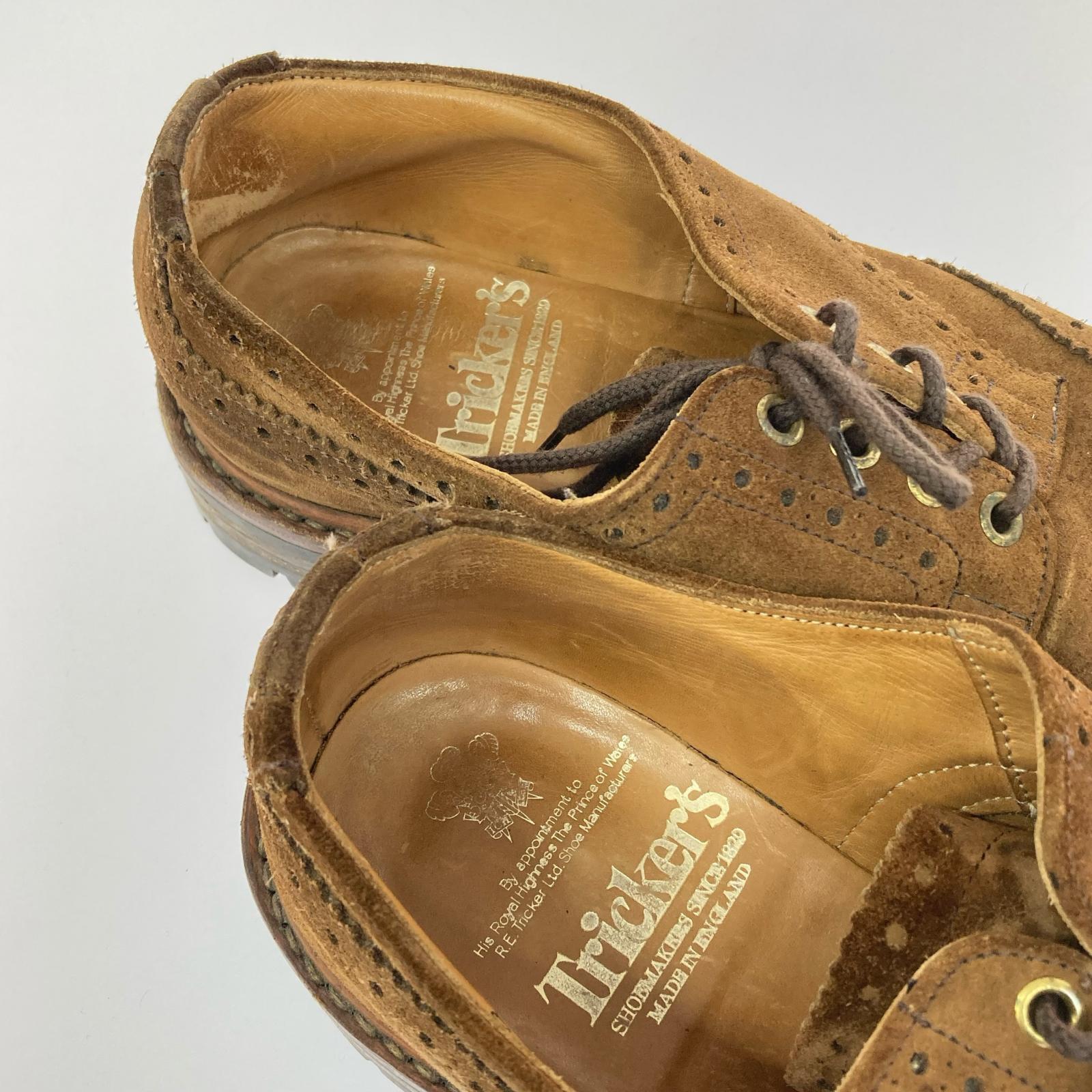 シューズ Tricker's ウイングチップ スエード茶(8J) ブラウン