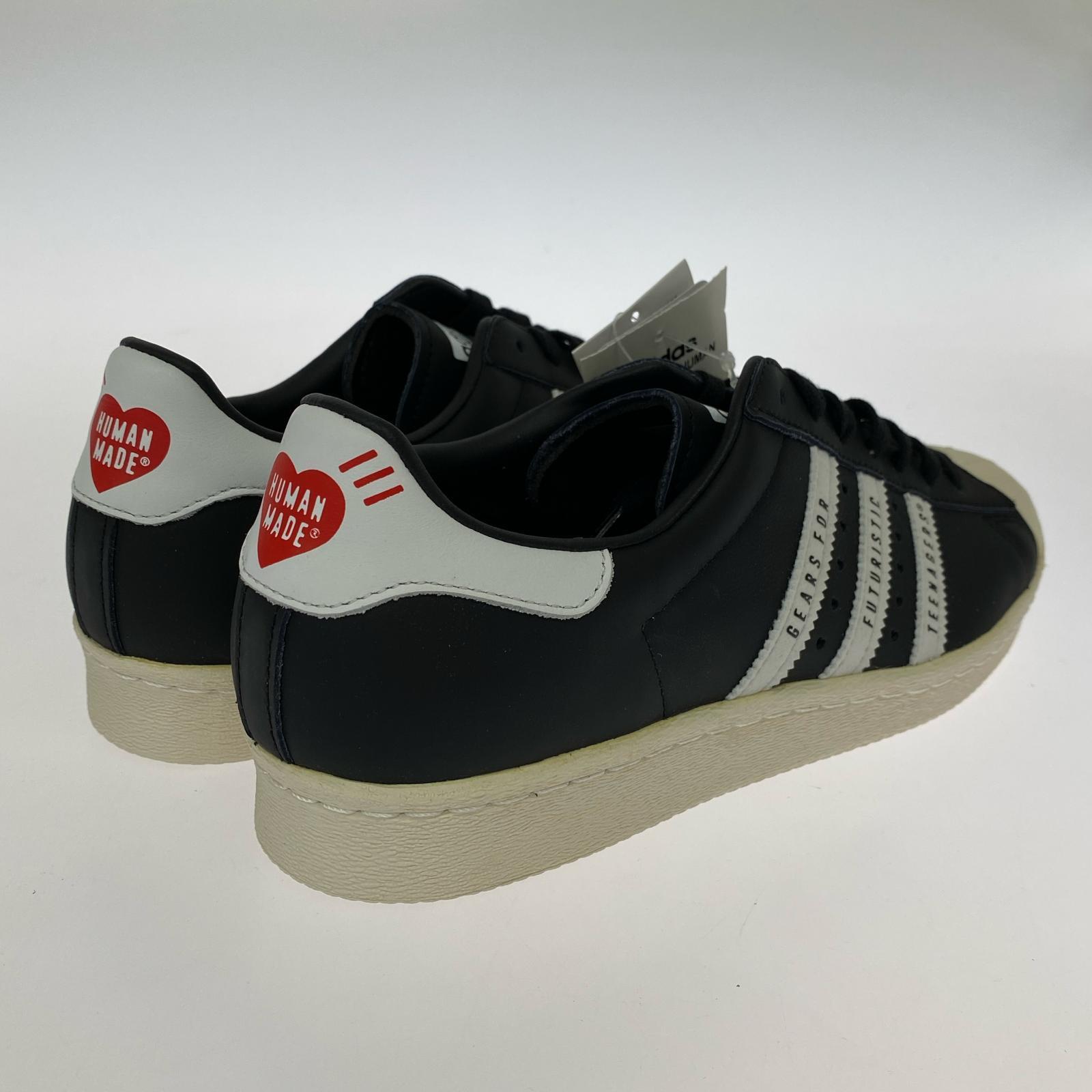 スニーカー adidas SUPERSTAR 80S HUMAN MADE FY0729 黒 (27.5) 27.5cm (US9 1/2 UK9 EU45) ブラック
