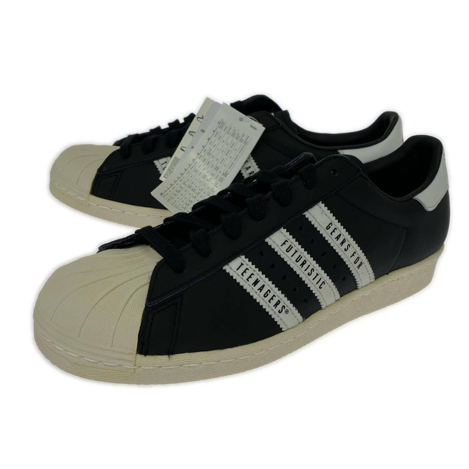 スニーカー adidas SUPERSTAR 80S HUMAN MADE FY0729 黒 (27.5) 27.5cm (US9 1/2 UK9 EU45) ブラック