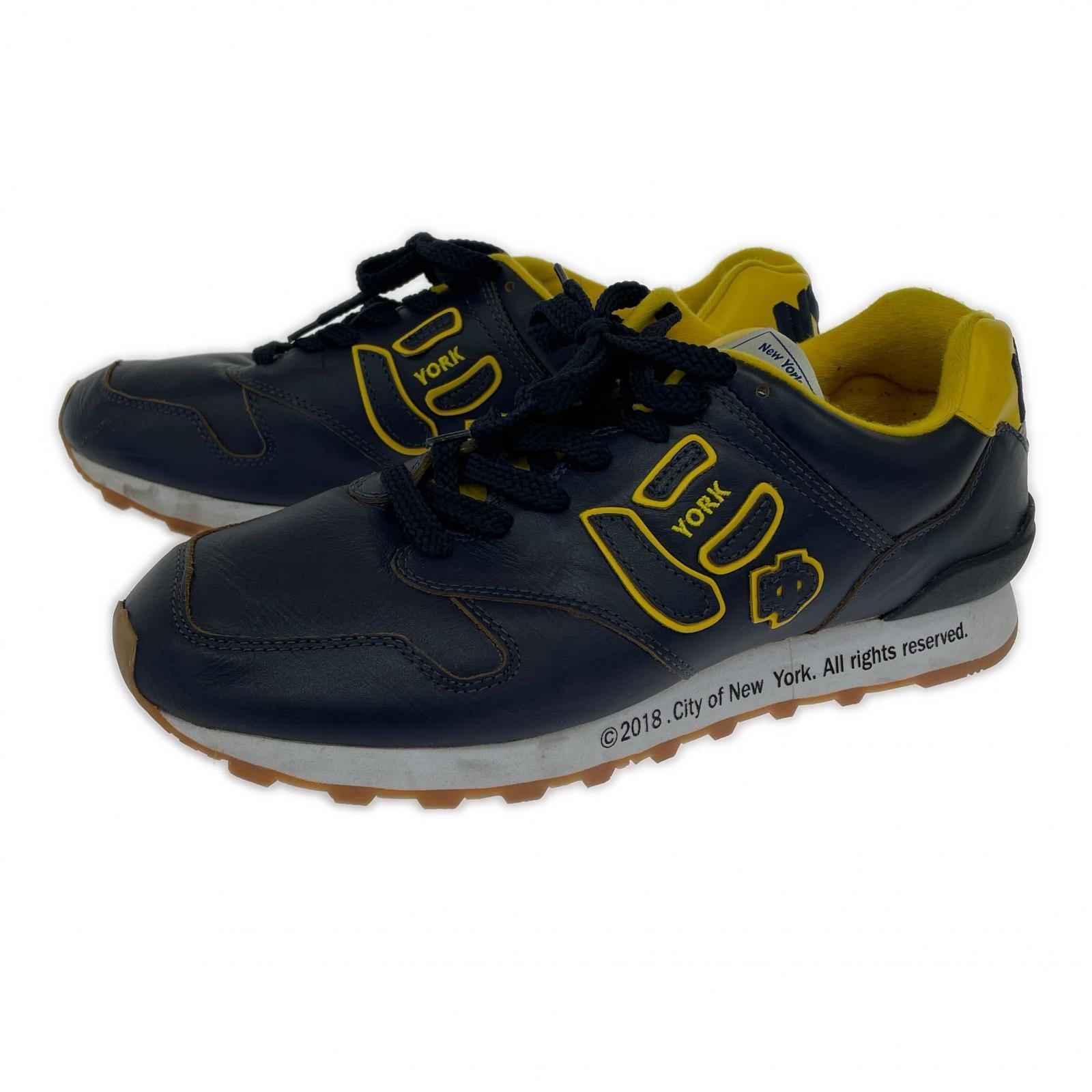スニーカー SANGACIO にゅYORK NAVY/YELLOW(27.5cm) 27.5cm (US9 1/2 UK9 EU45) ネイビー