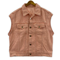 デニムジャケット URU 22SS DENIM OVERSIZED VEST TYPE B 22SCD01B ピンク (2) 2 ピンク