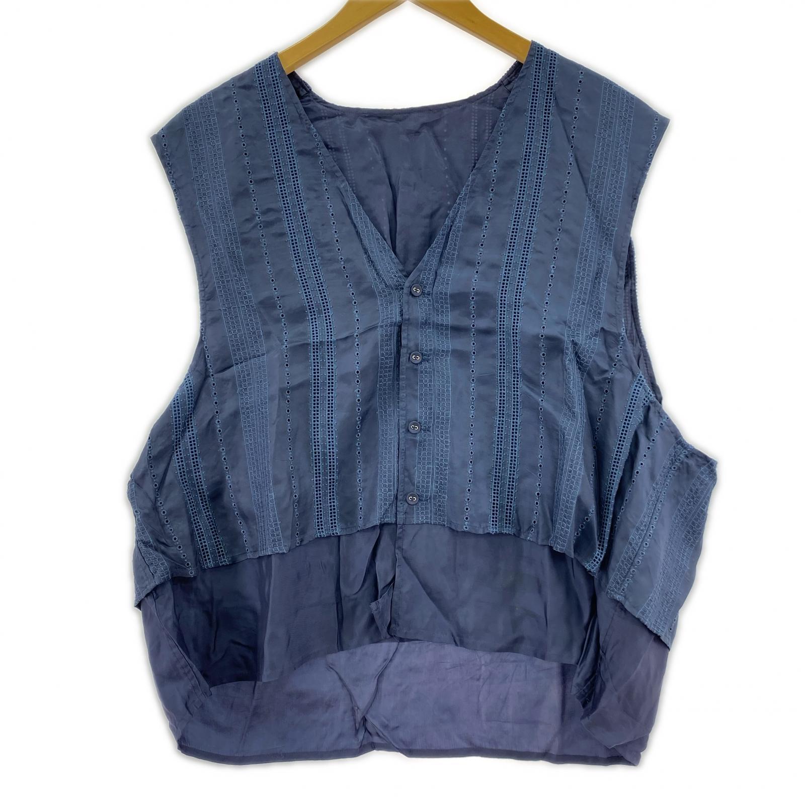 長袖シャツ URU VEST 24SCU04 紺 (2) 2 ネイビー
