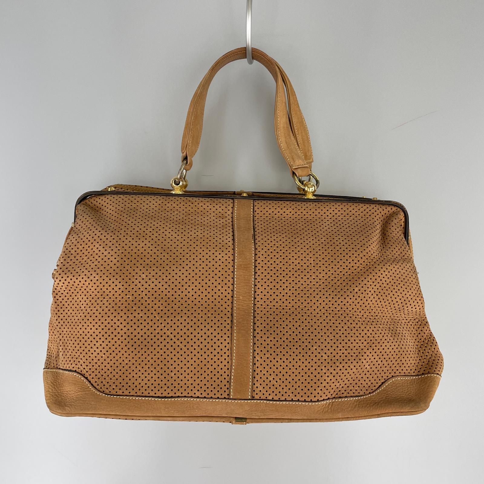 トートバッグ genuine leather バッグ ブラウン