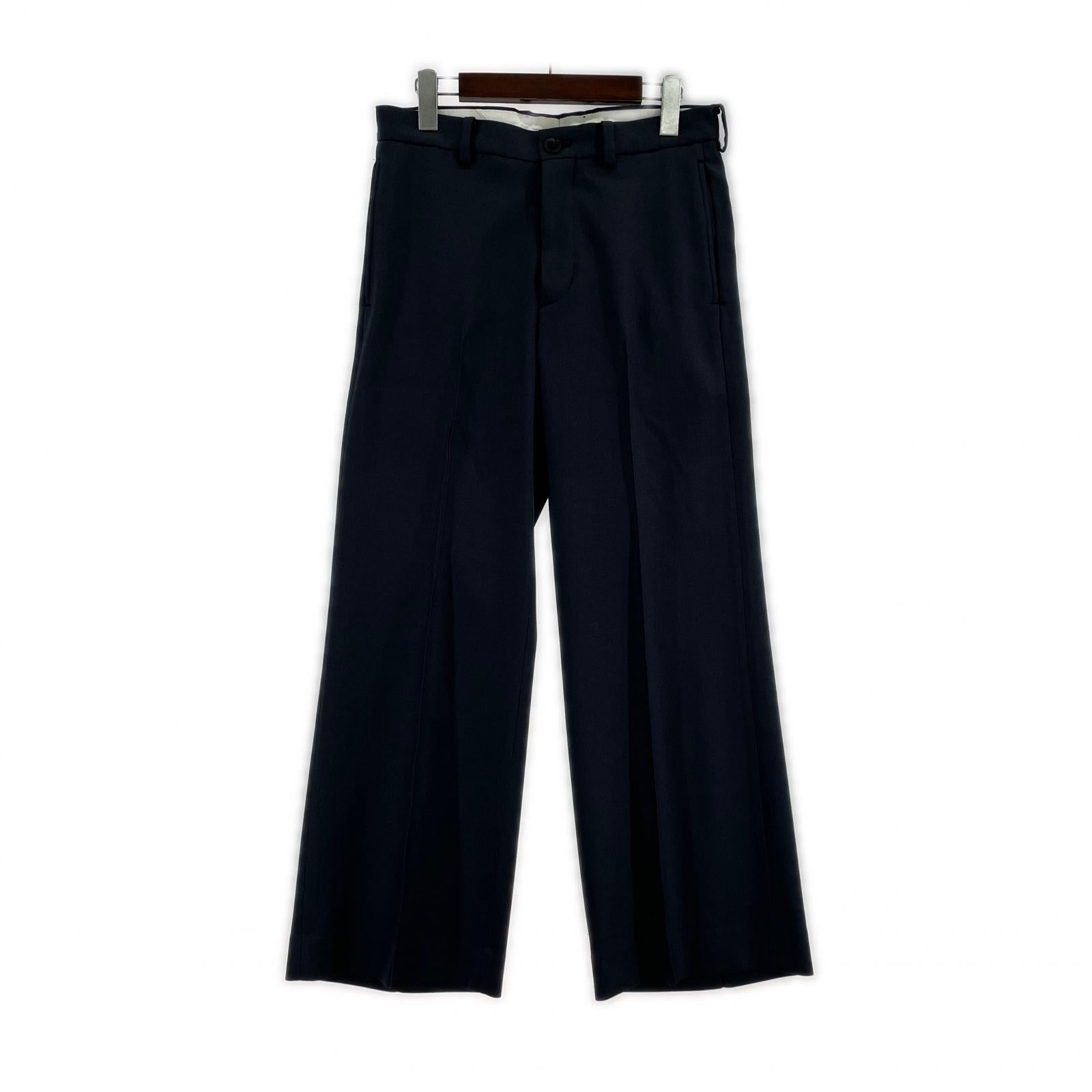 パンツ 24SS ワイドフレア スラックス グレー S ネイビー