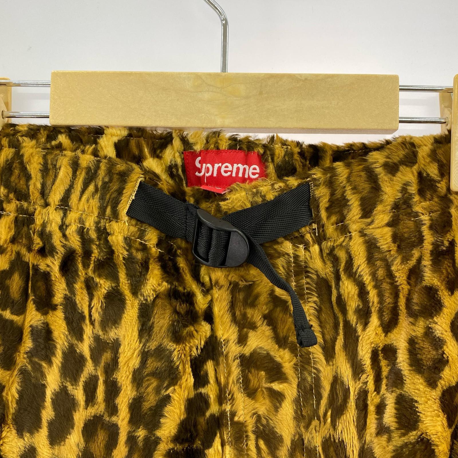 パンツ 14SS Fur Belted Short (30) フェイクファー レオパード ブラウン