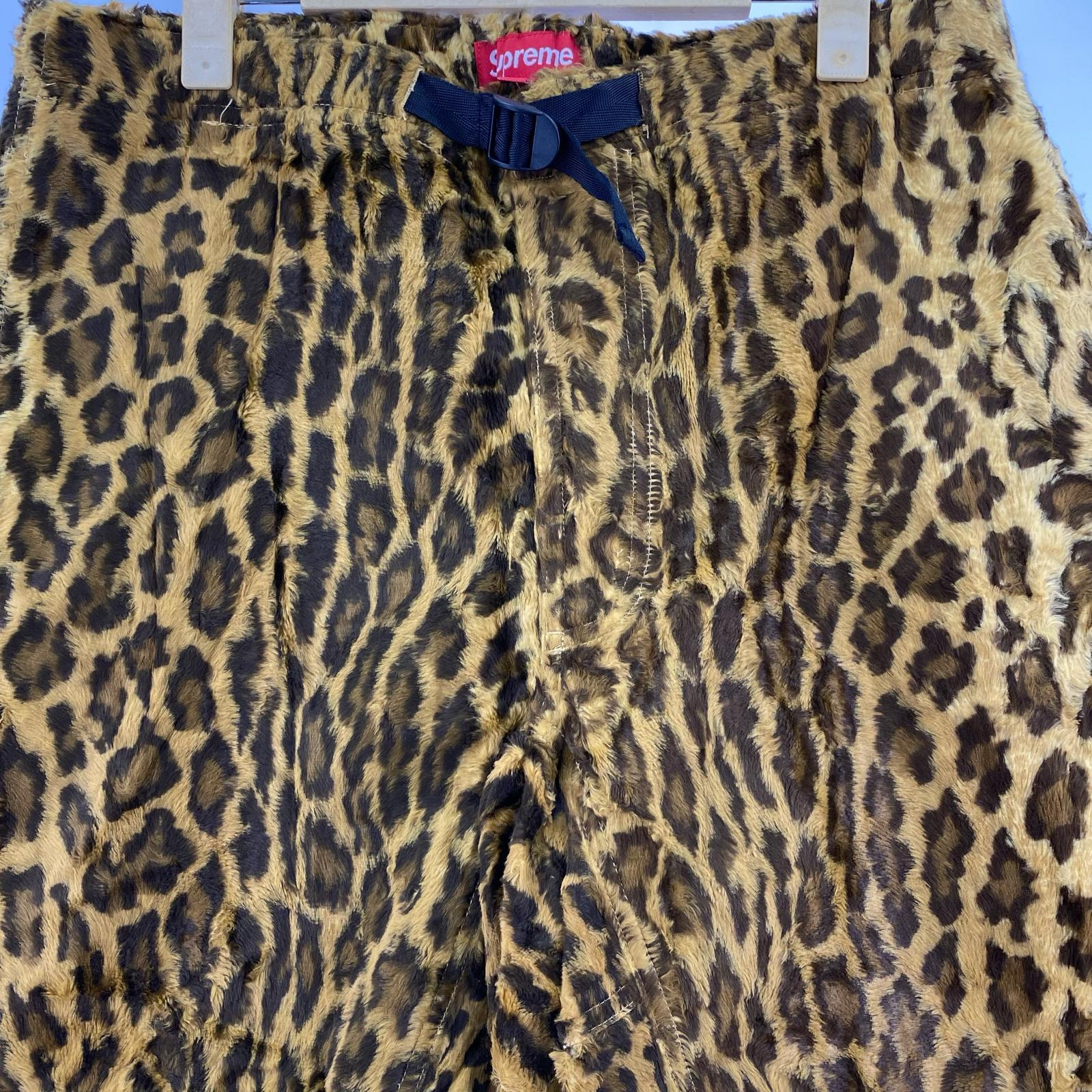 パンツ 14SS Fur Belted Short (30) フェイクファー レオパード ブラウン