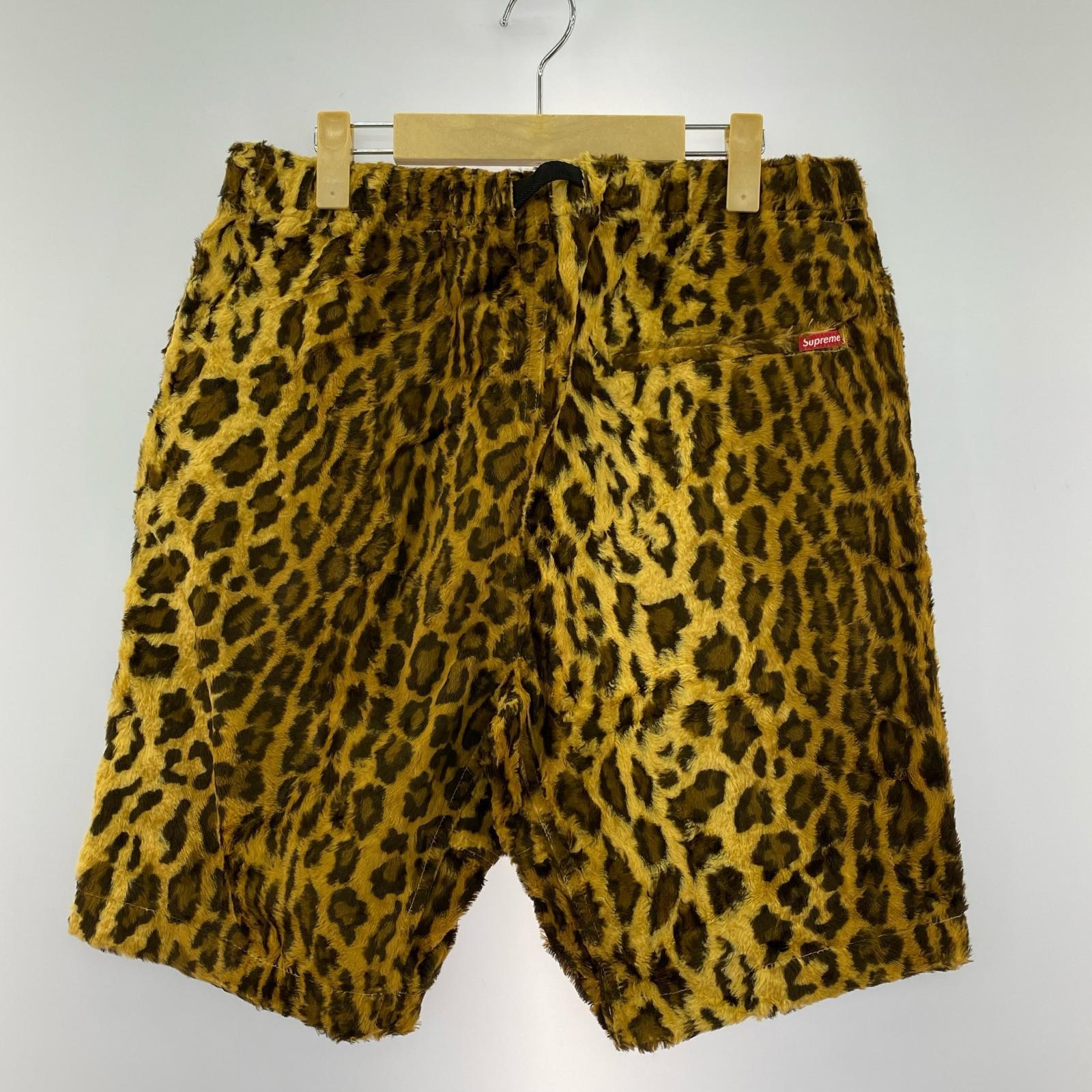 パンツ 14SS Fur Belted Short (30) フェイクファー レオパード ブラウン