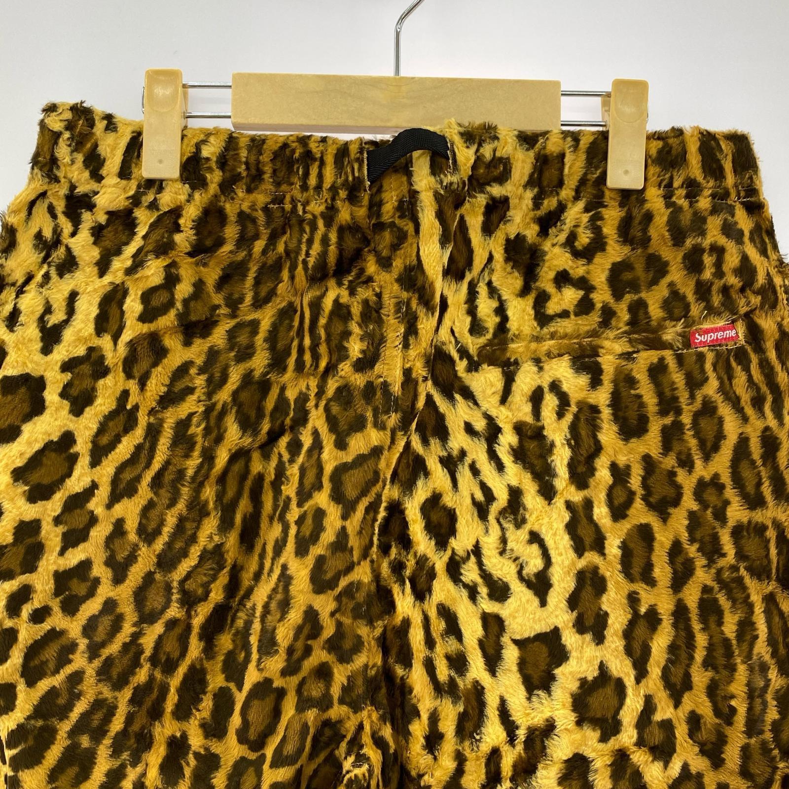 パンツ 14SS Fur Belted Short (30) フェイクファー レオパード ブラウン