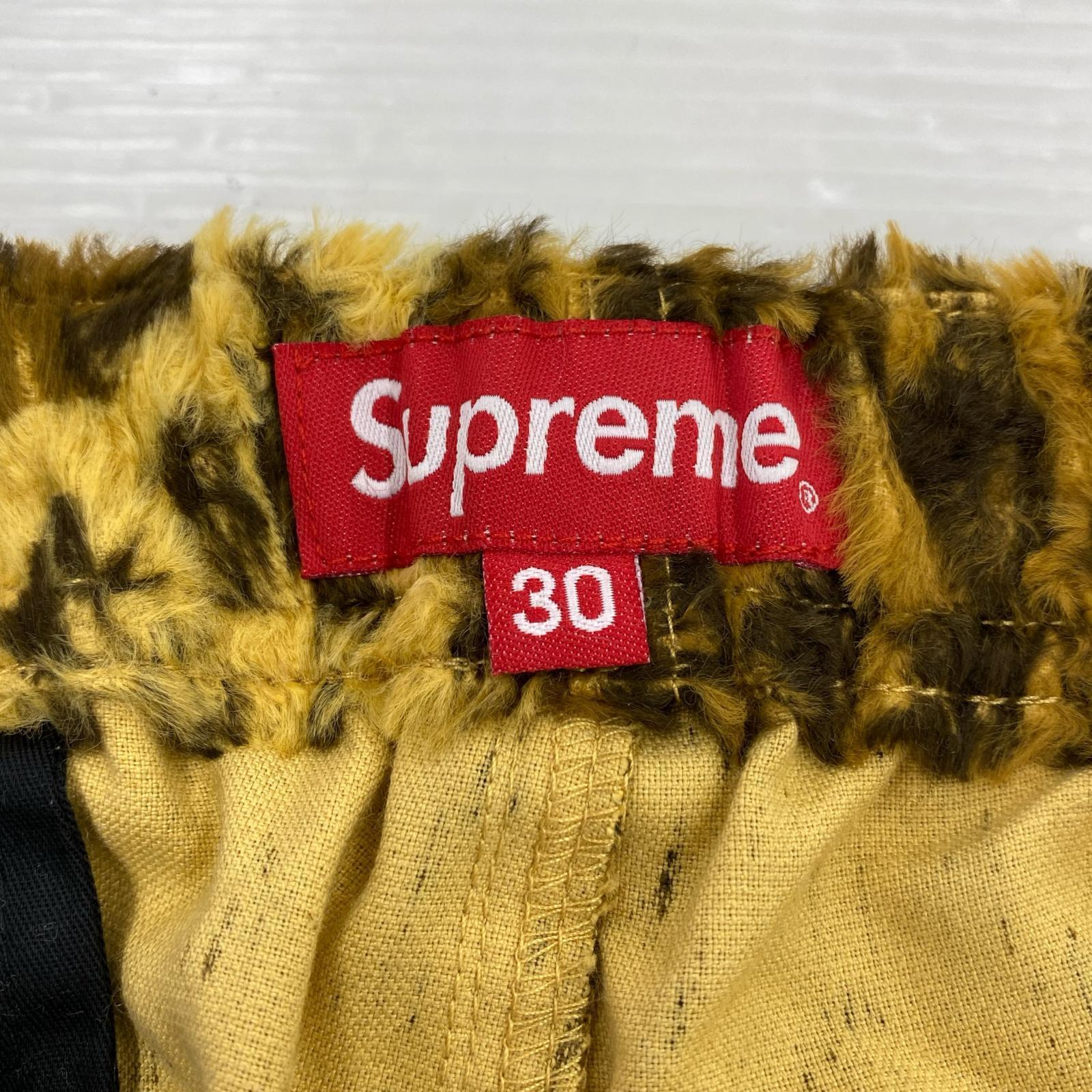 パンツ 14SS Fur Belted Short (30) フェイクファー レオパード ブラウン