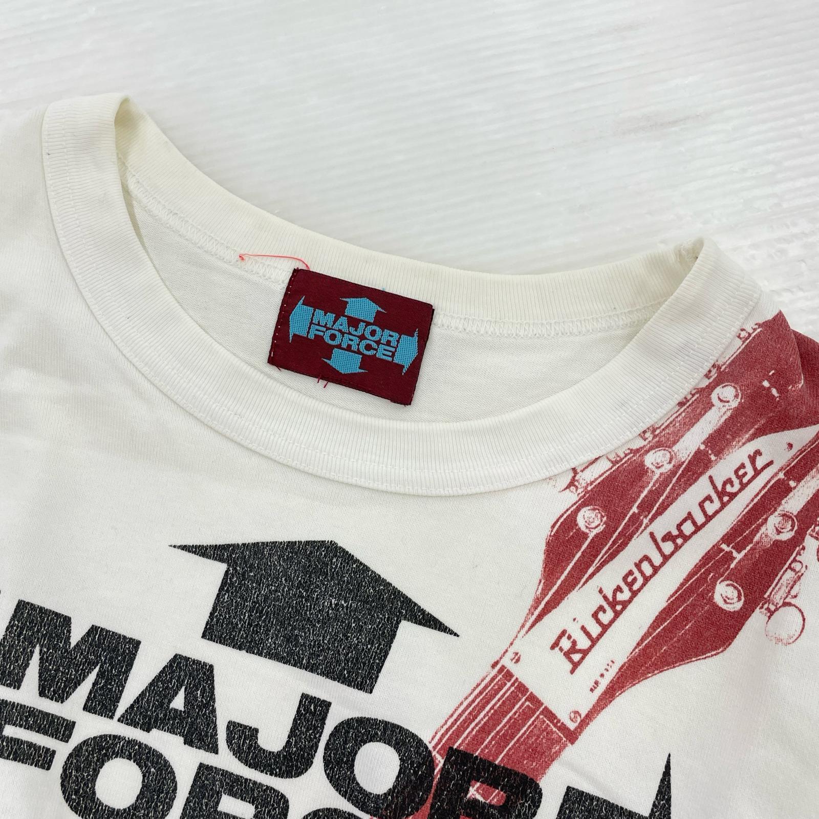 半袖Tシャツ 当時物 MAJOR FORCE ギタープリント Tシャツ ホワイト