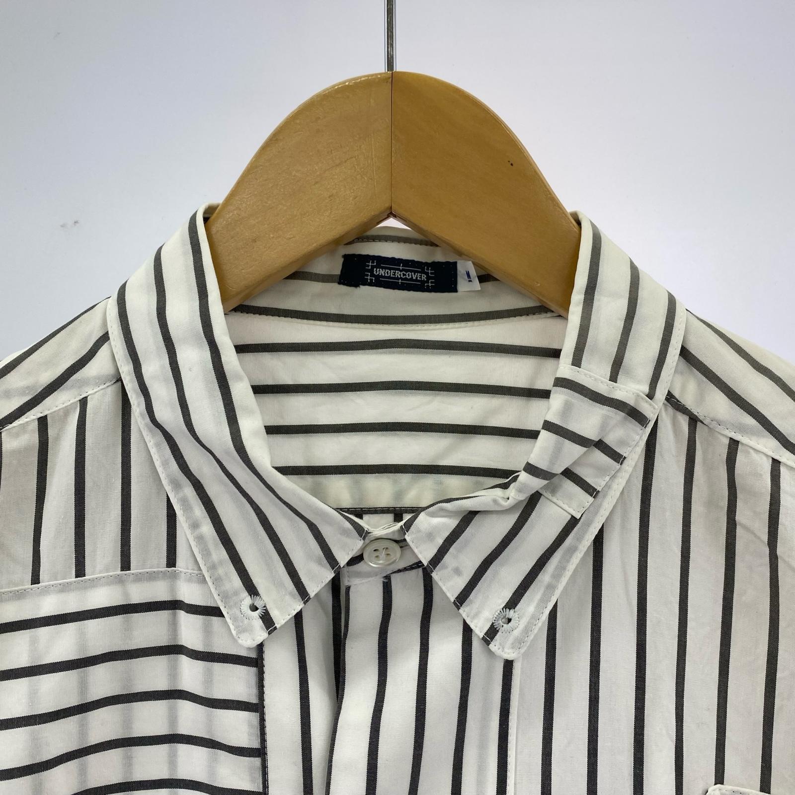 長袖シャツ 01AW DAVF期 ストライプ アナーキーシャツ (M) M ホワイト