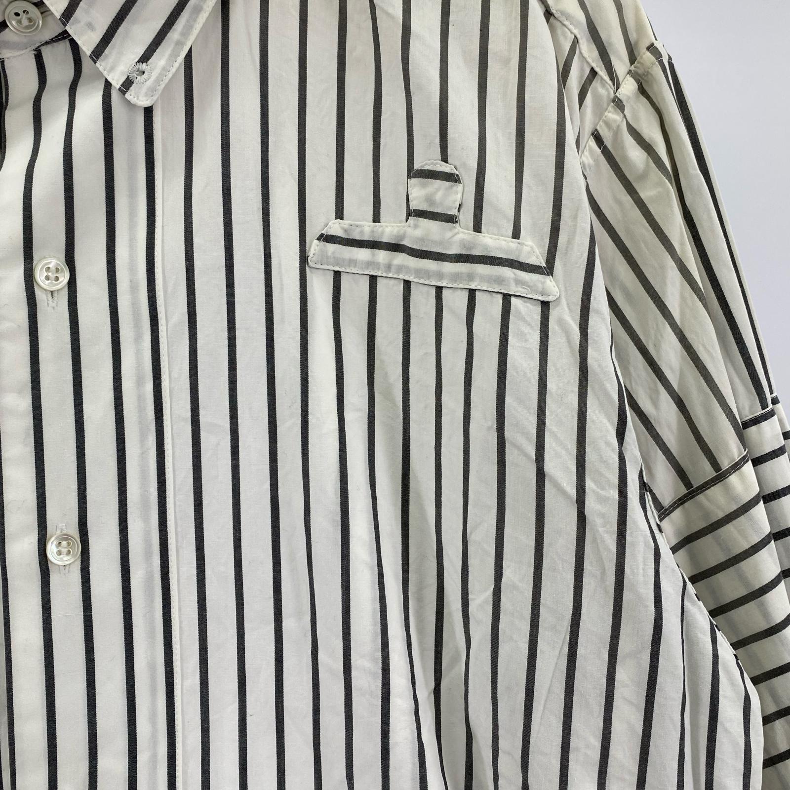 長袖シャツ 01AW DAVF期 ストライプ アナーキーシャツ (M) M ホワイト