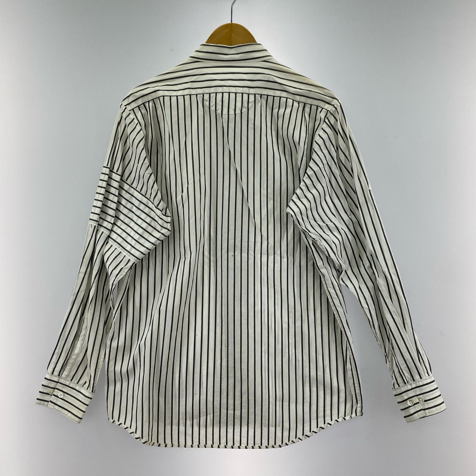 長袖シャツ 01AW DAVF期 ストライプ アナーキーシャツ (M) M ホワイト