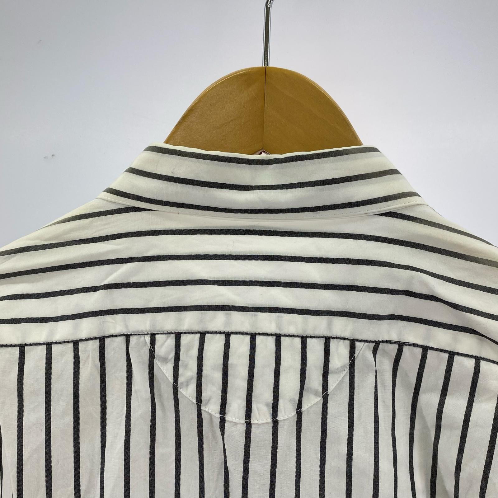 長袖シャツ 01AW DAVF期 ストライプ アナーキーシャツ (M) M ホワイト