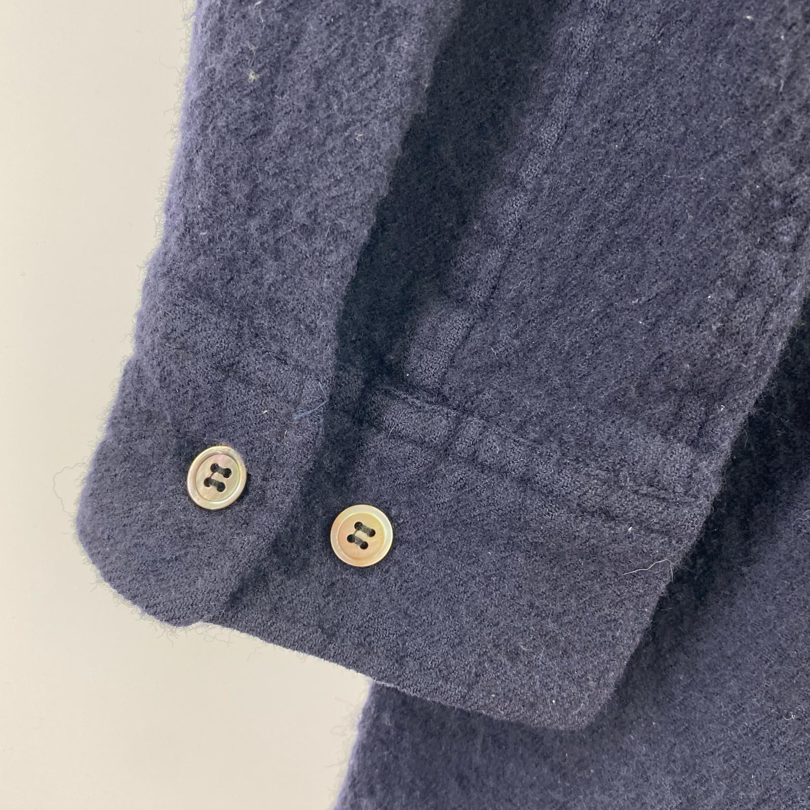 長袖シャツ 11AW ウール縮絨 ロングシャツ H4403-1 (2) 濃紺 2 ネイビー