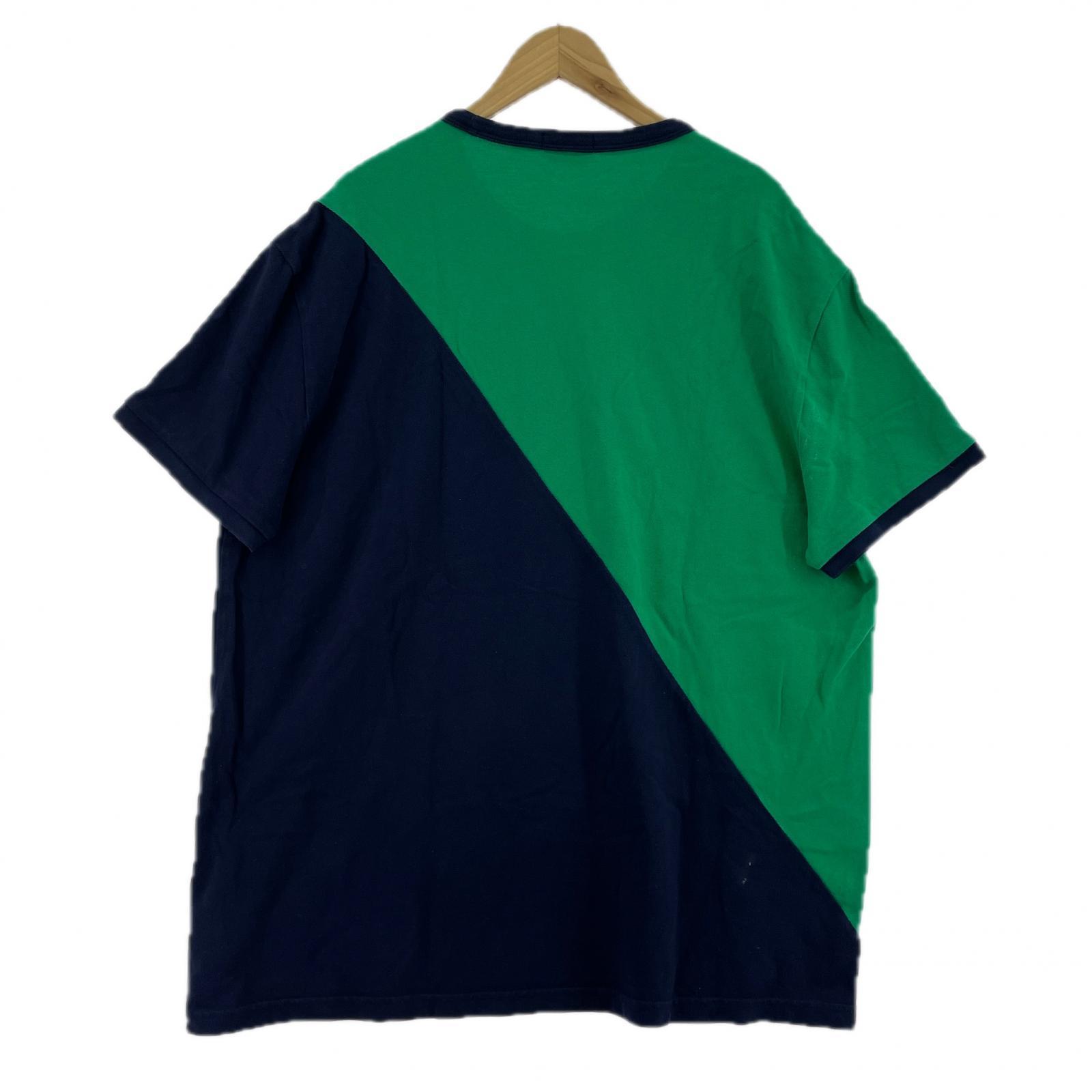 半袖Tシャツ 緑紺TOP グリーン