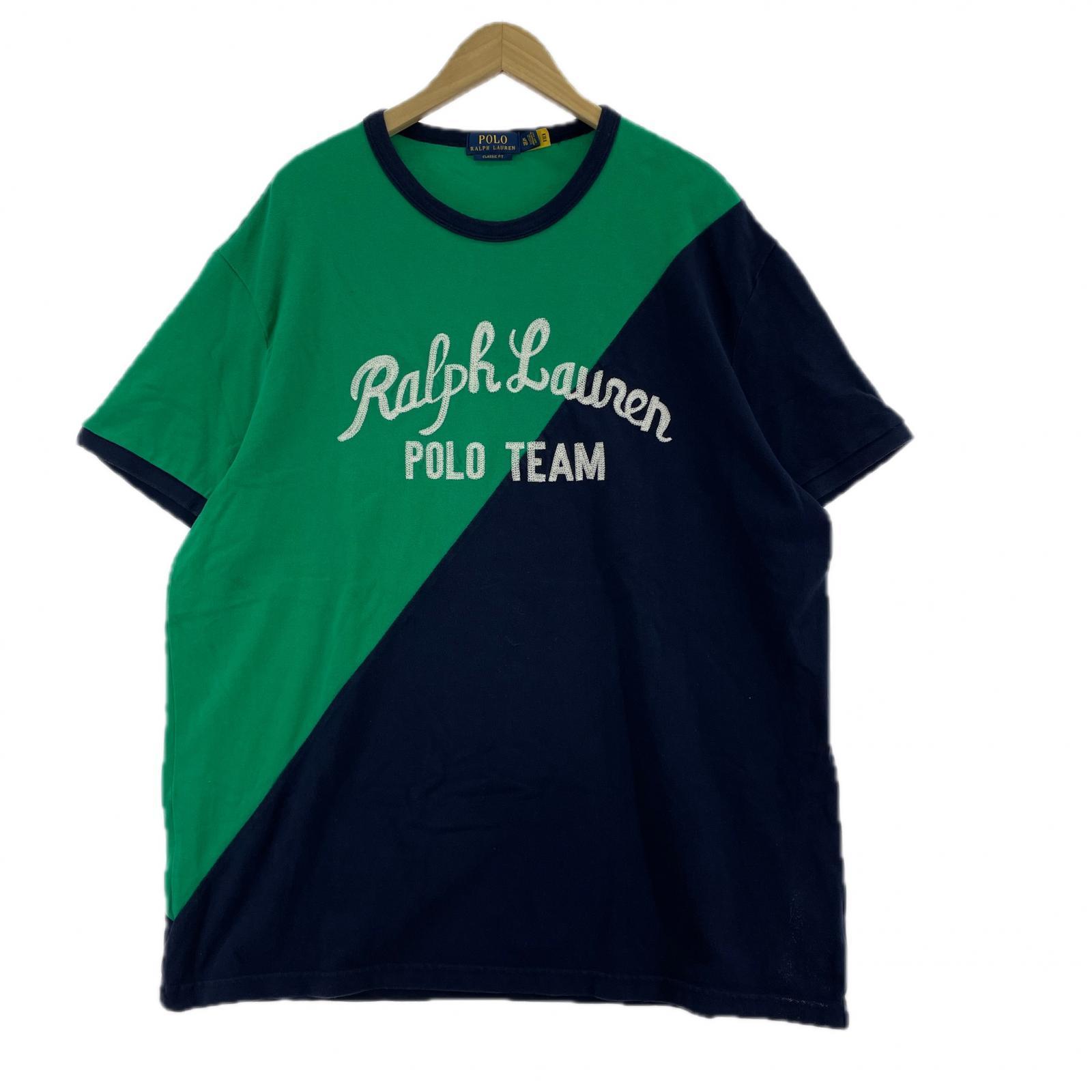 半袖Tシャツ 緑紺TOP グリーン