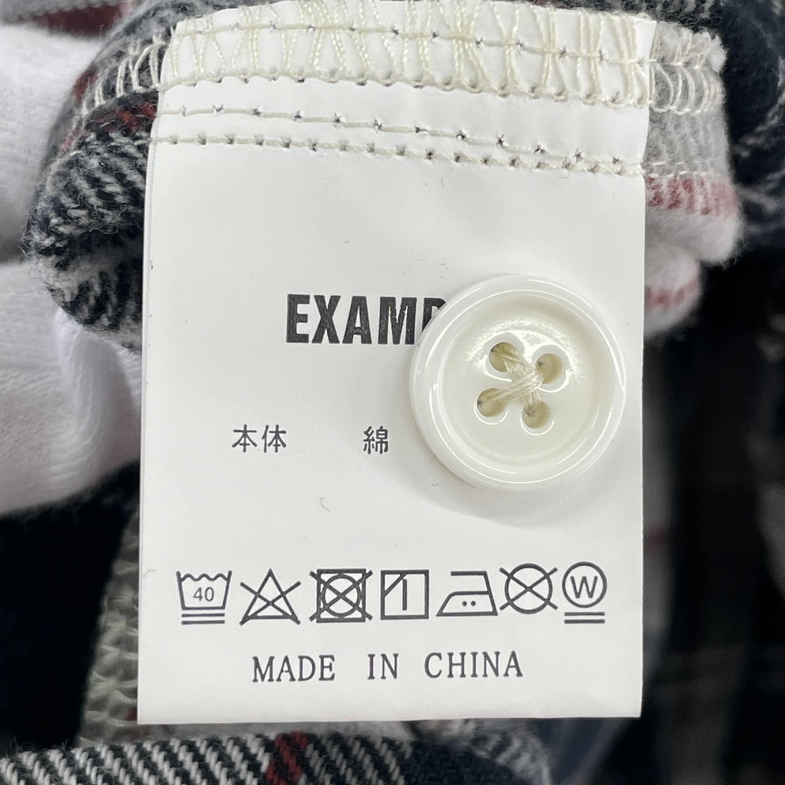 半袖シャツ EXAMPLE 半袖シャツ チェック ブラック
