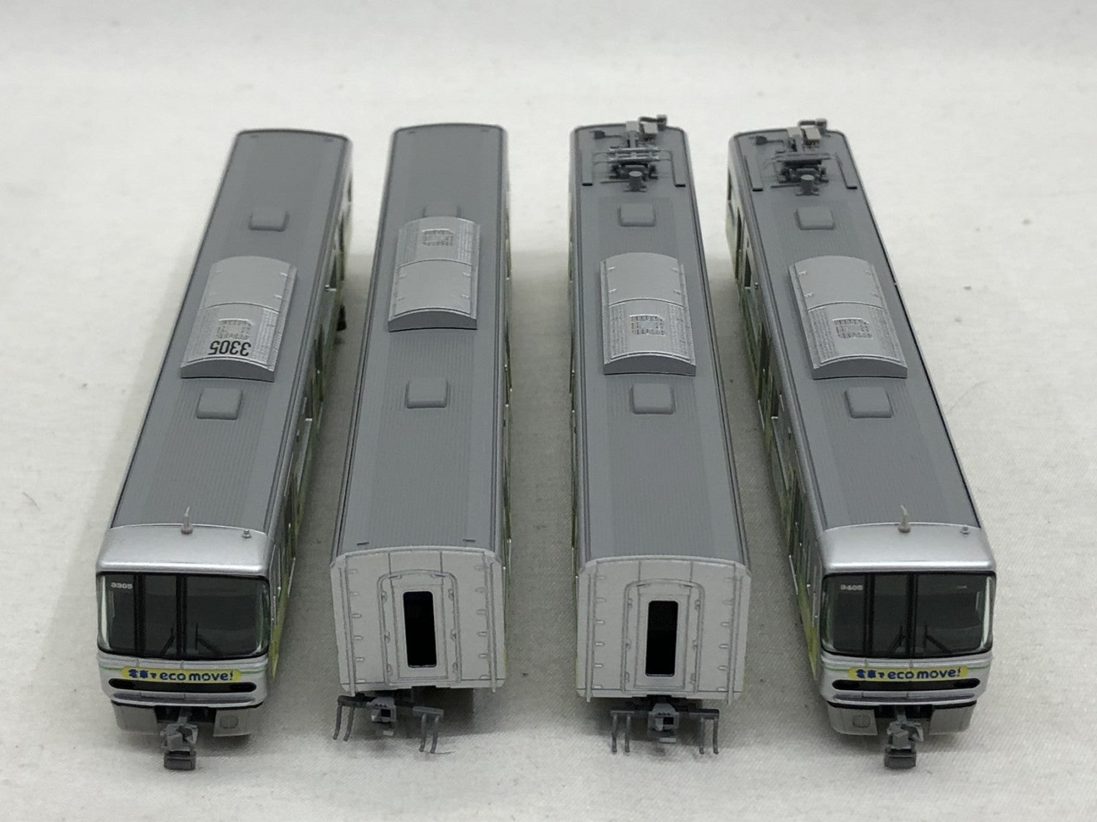 GReenmax 名鉄3300系 エコムーブトレインラッピング 4両編成セット 鉄道模型車両