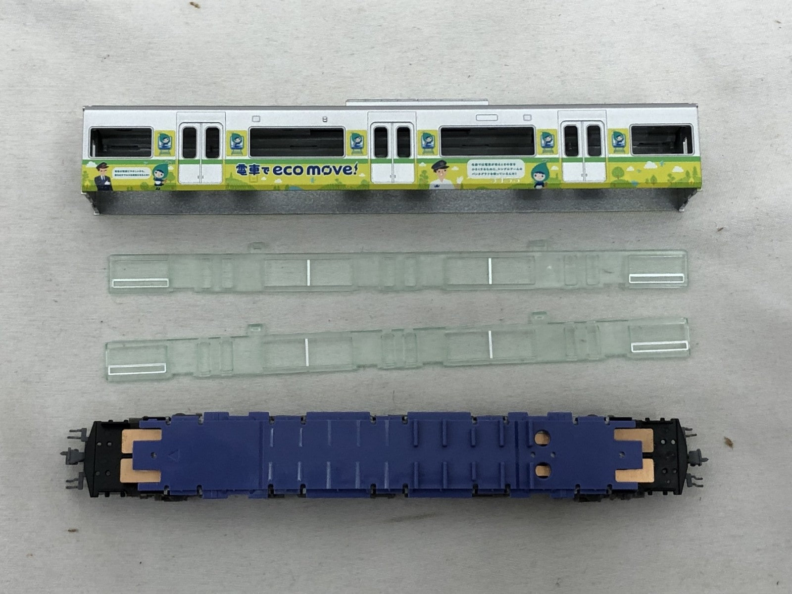GReenmax 名鉄3300系 エコムーブトレインラッピング 4両編成セット 鉄道模型車両