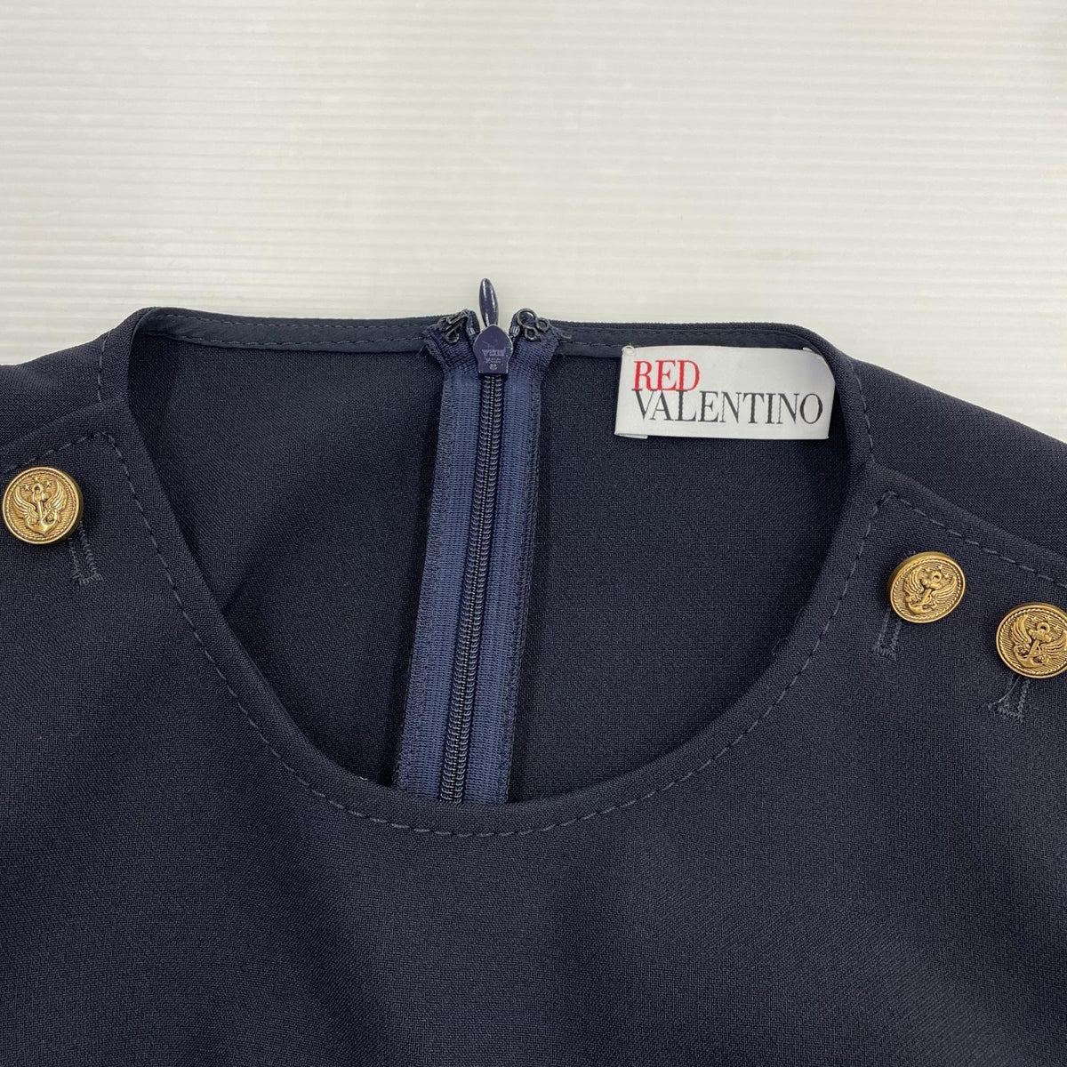 ワンピース RED VALENTINO キャディワンピース 紺 40 ブラック