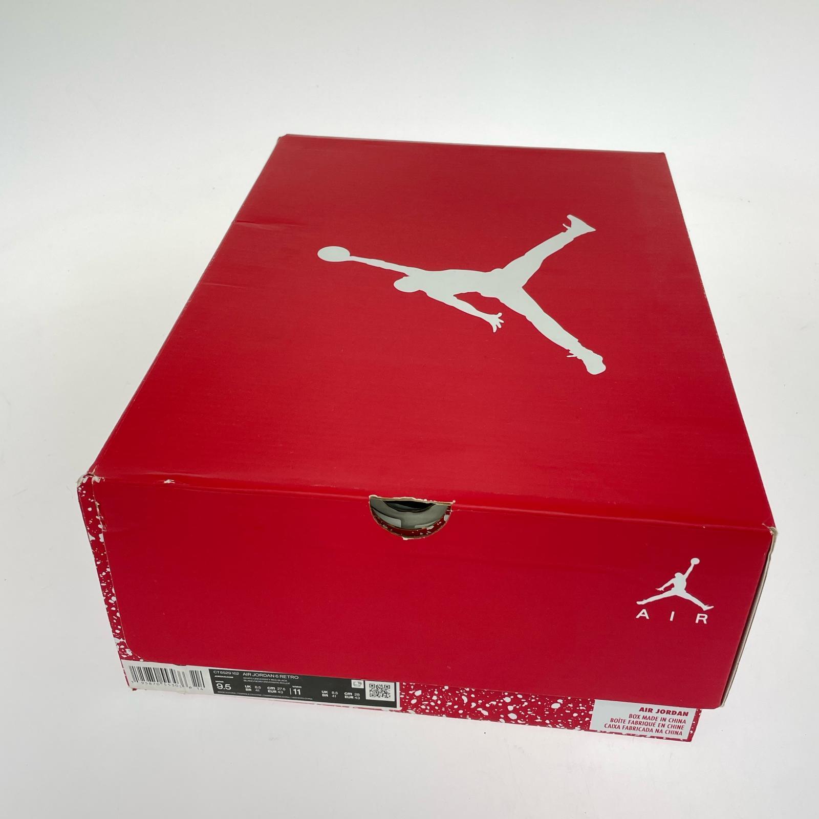 スニーカー AIR JORDAN 6 RETRO RED OREO (27.5) 27.5cm (US9 1/2 UK9 EU45) ホワイト