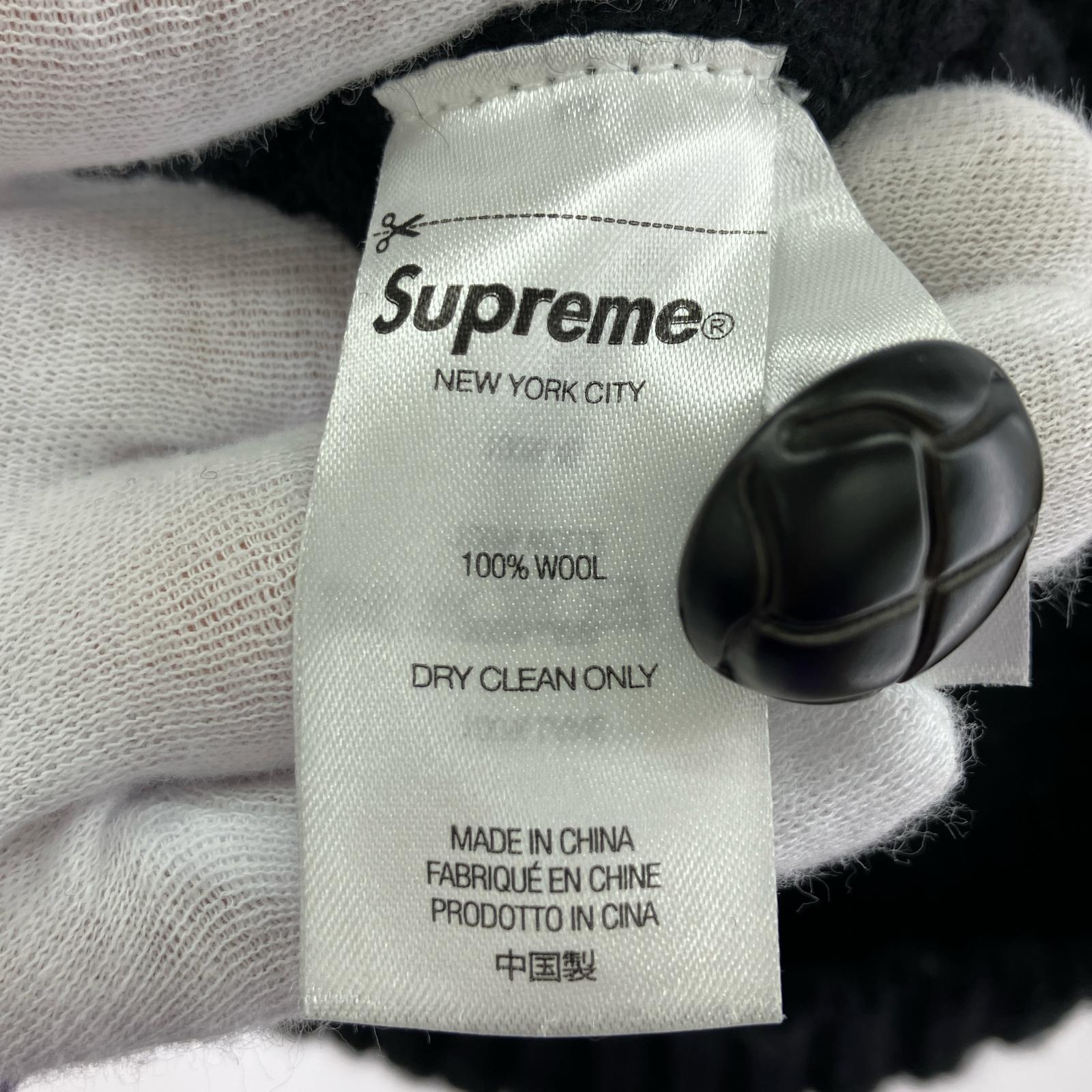 カーディガン 21AW Waffle Knit Cardigan 黒 (M) M ブラック