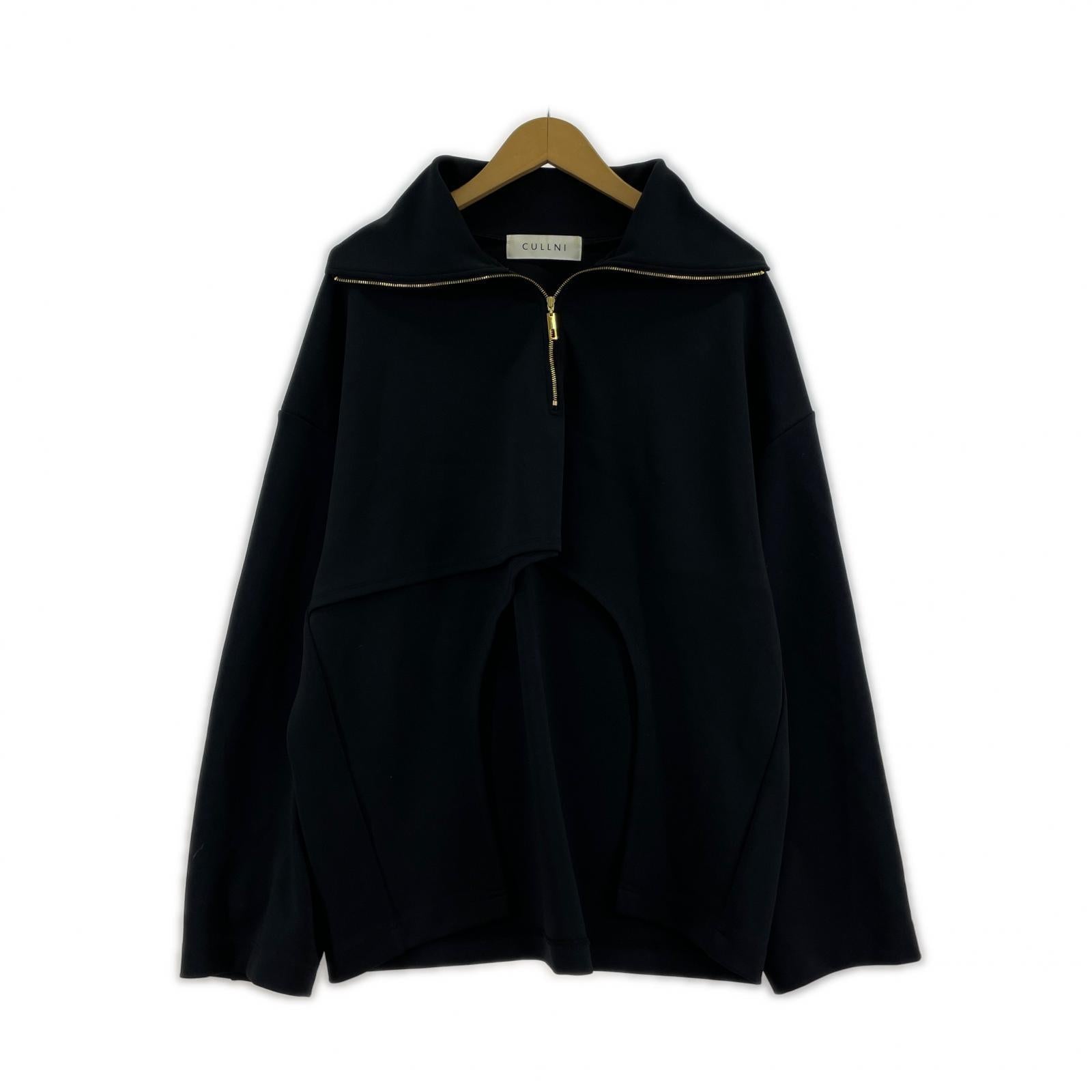長袖Tシャツ Open Front Half ZIP Pullover 2 ブラック