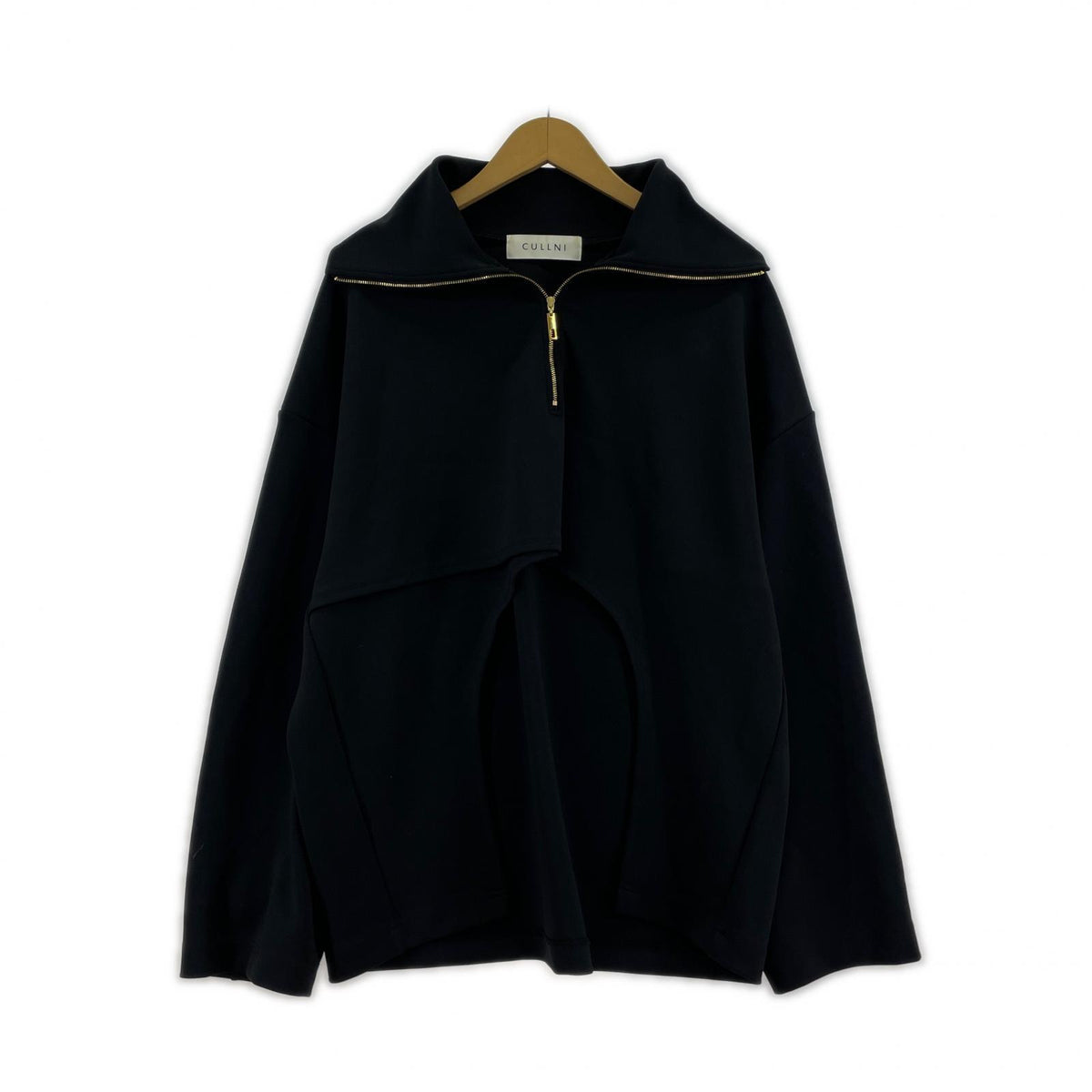 長袖Tシャツ Open Front Half ZIP Pullover 2 ブラック