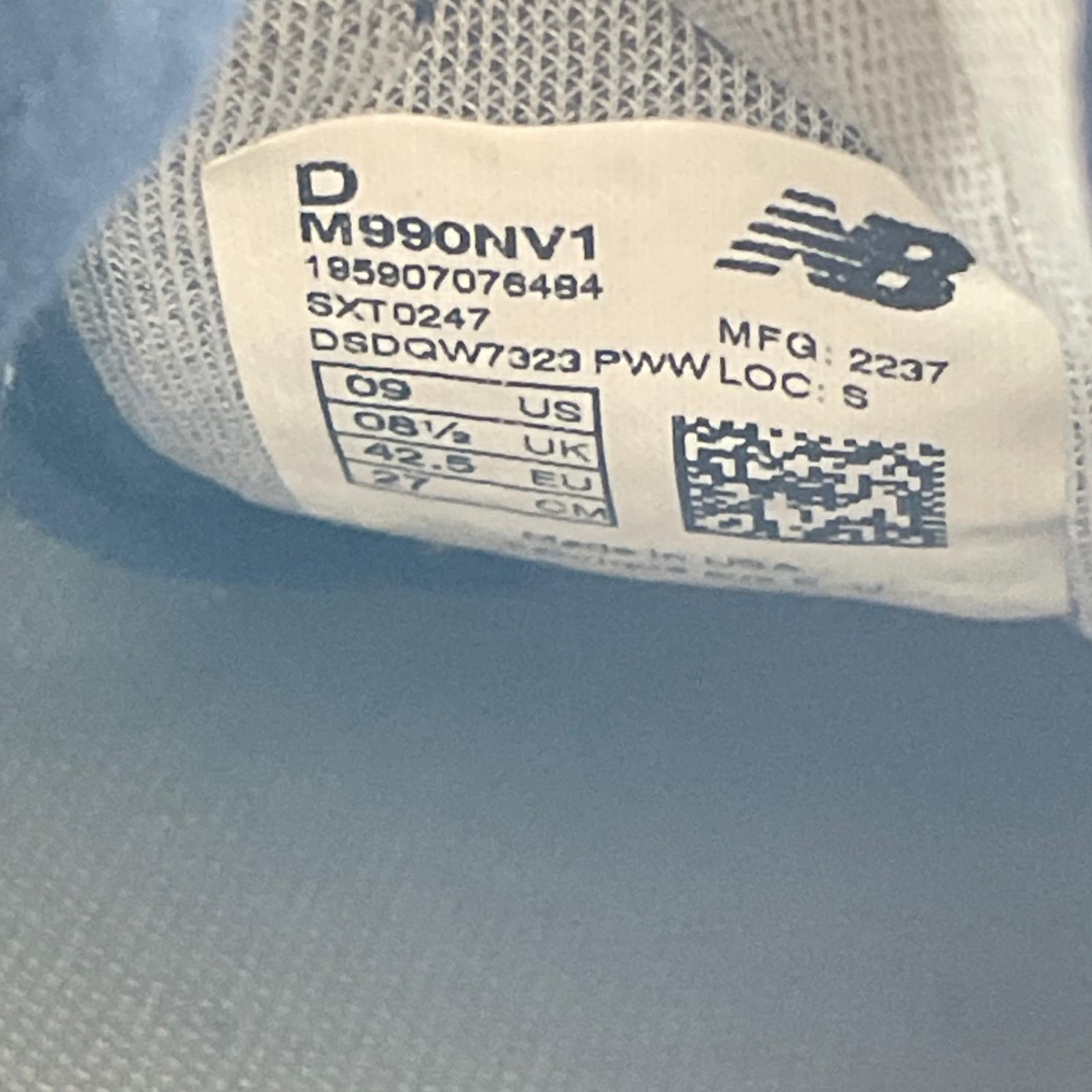 スニーカー 990V1 Navy ネイビー 27.0D M990NV1 27cm (US9 UK8 1/2 EU44) グレー