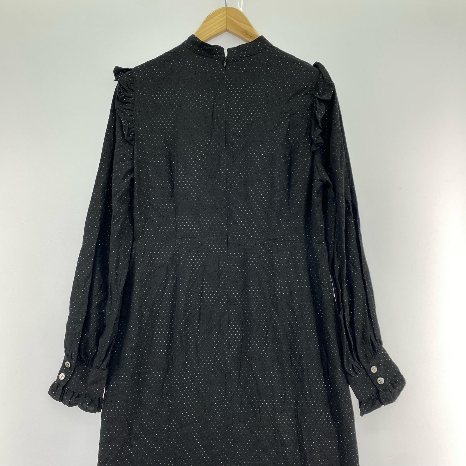 ワンピース LAME DOT FRILL ONE PIECE 黒