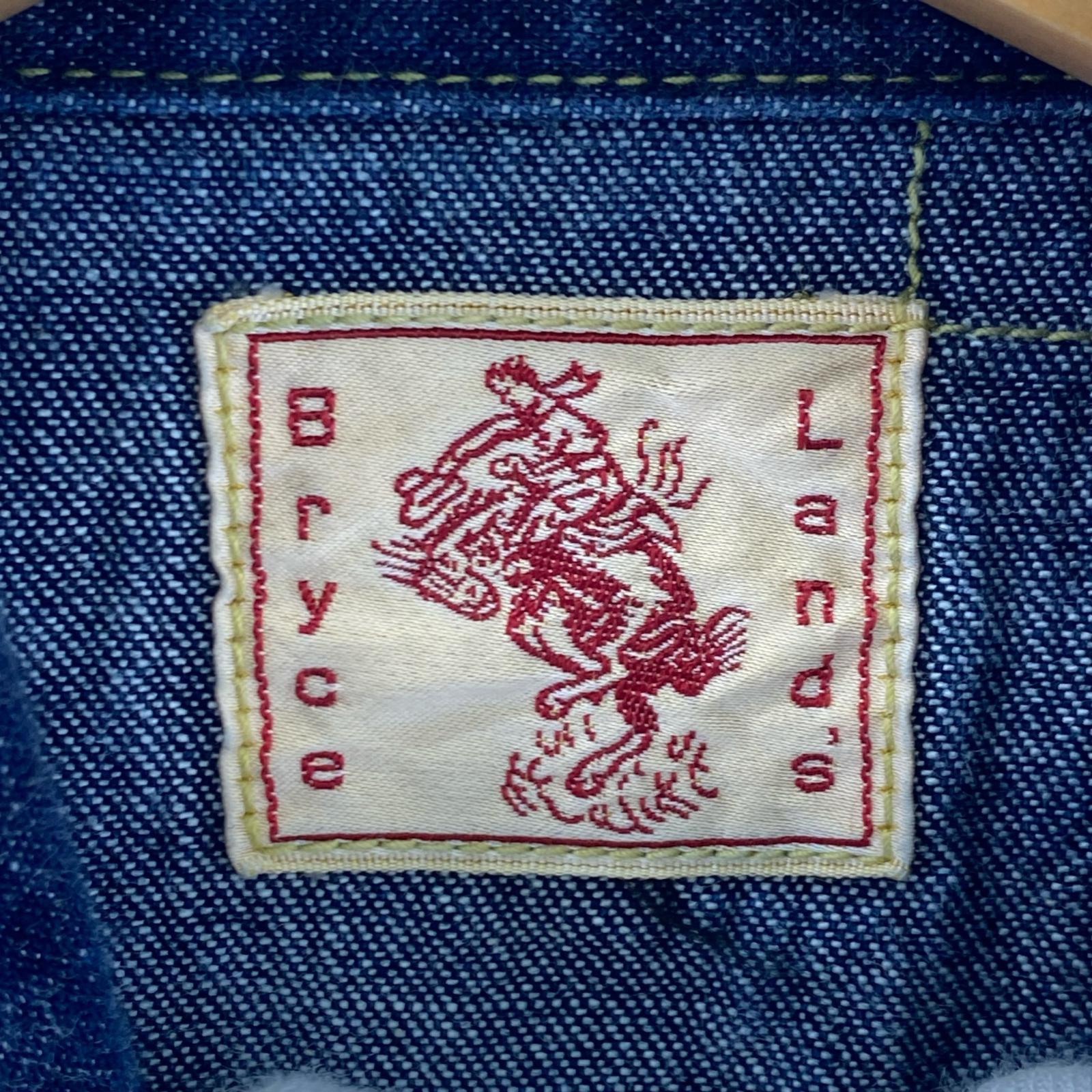 長袖シャツ Bryceland's デニムウエスタンシャツ ネイビー