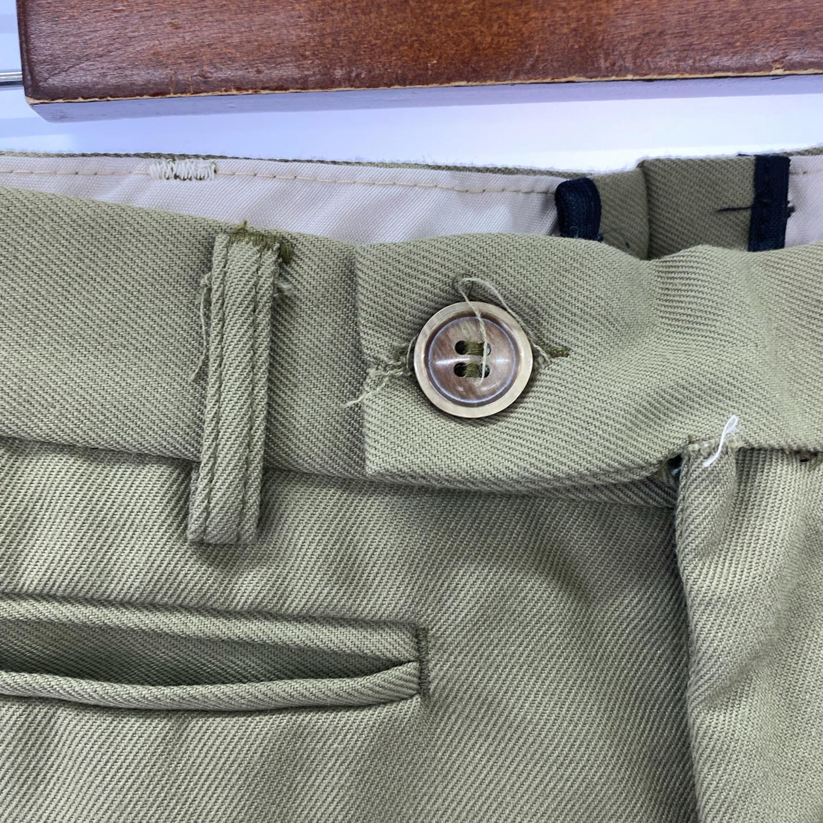 パンツ diolen made in europe ギャバスラックス (33) グリーン