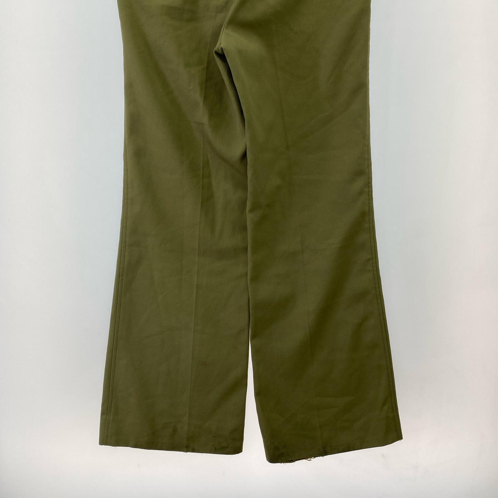 パンツ diolen made in europe ギャバスラックス (33) グリーン