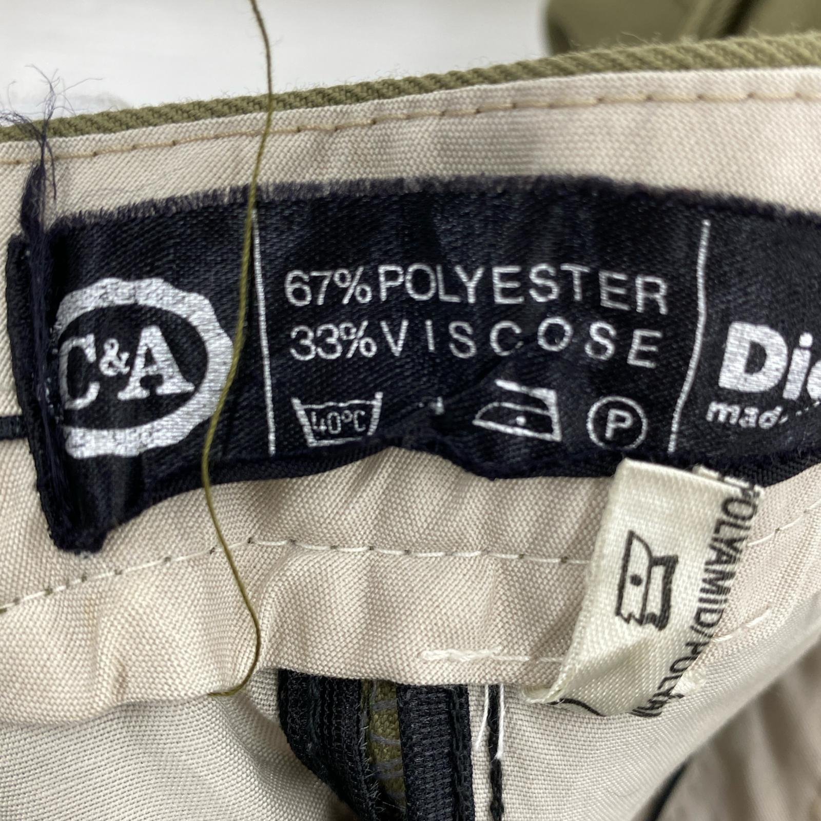 パンツ diolen made in europe ギャバスラックス (33) グリーン