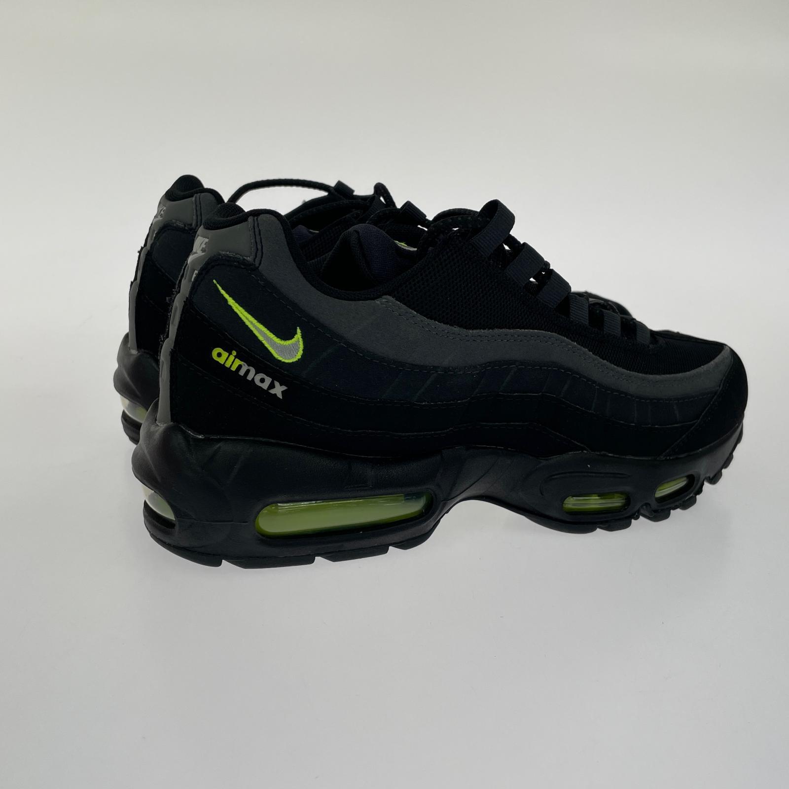 スニーカー Air Max 95 Logo Black Grey Volt 26.5cm 26.5cm (US8 1/2 UK8 EU43)