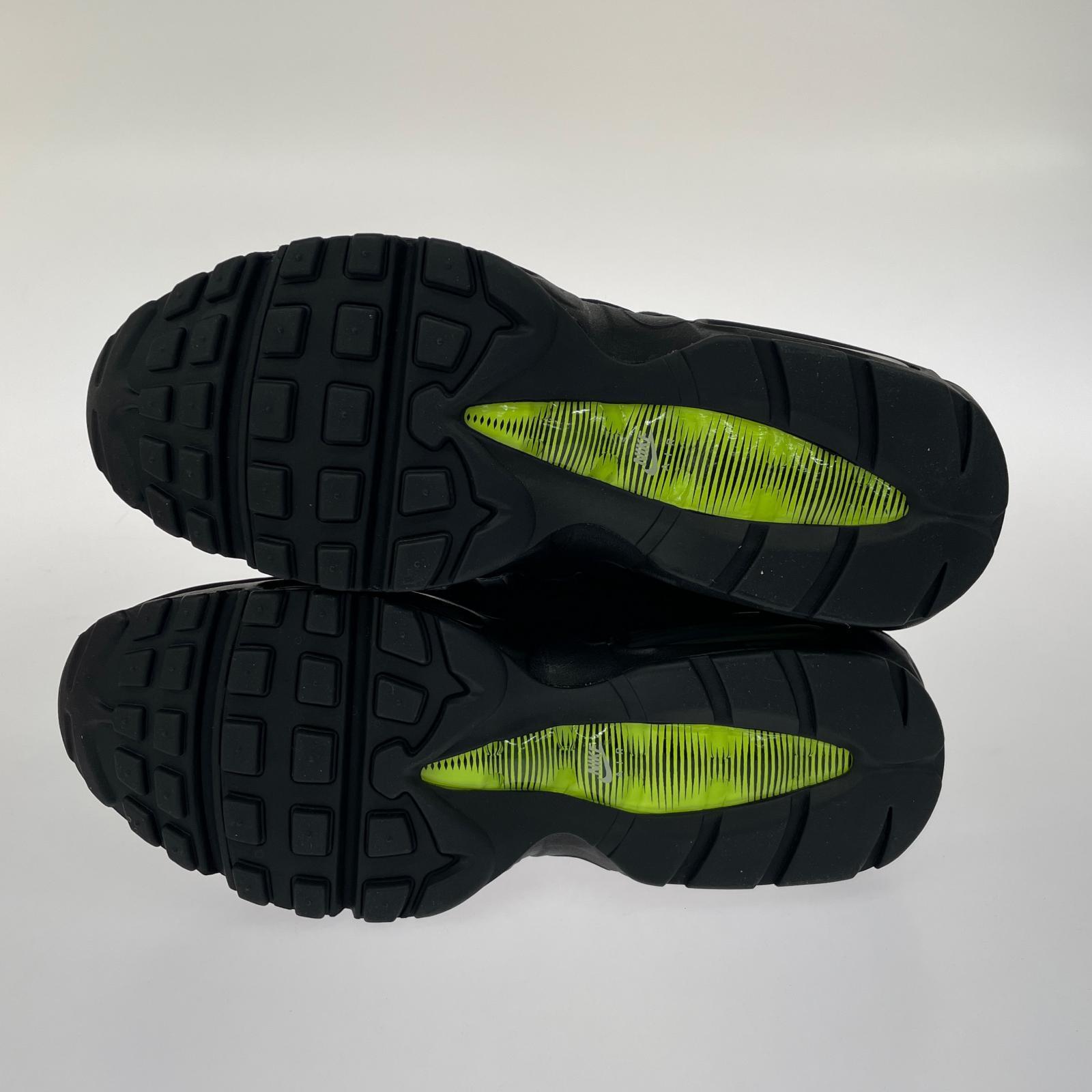 スニーカー Air Max 95 Logo Black Grey Volt 26.5cm 26.5cm (US8 1/2 UK8 EU43)