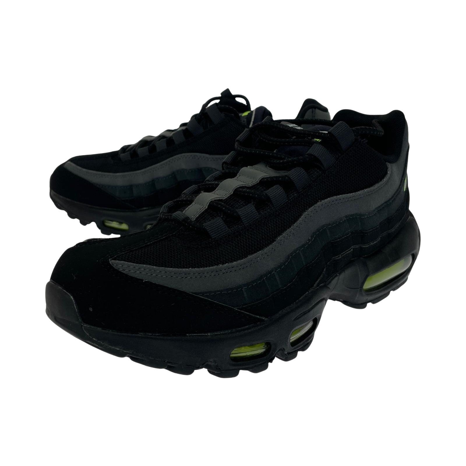 スニーカー Air Max 95 Logo Black Grey Volt 26.5cm 26.5cm (US8 1/2 UK8 EU43)