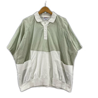 ポロシャツ 80s S/S 切替ドルマンポロシャツ 緑 M M グリーン