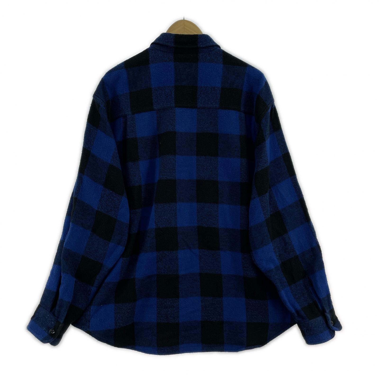 長袖シャツ 24SS BLOOK CHECK ネルシャツ ブルー/ブラック XL