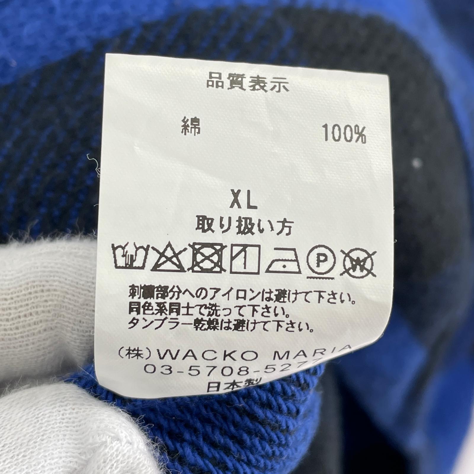 長袖シャツ 24SS BLOOK CHECK ネルシャツ ブルー/ブラック XL