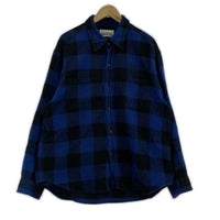 長袖シャツ 24SS BLOOK CHECK ネルシャツ ブルー/ブラック XL