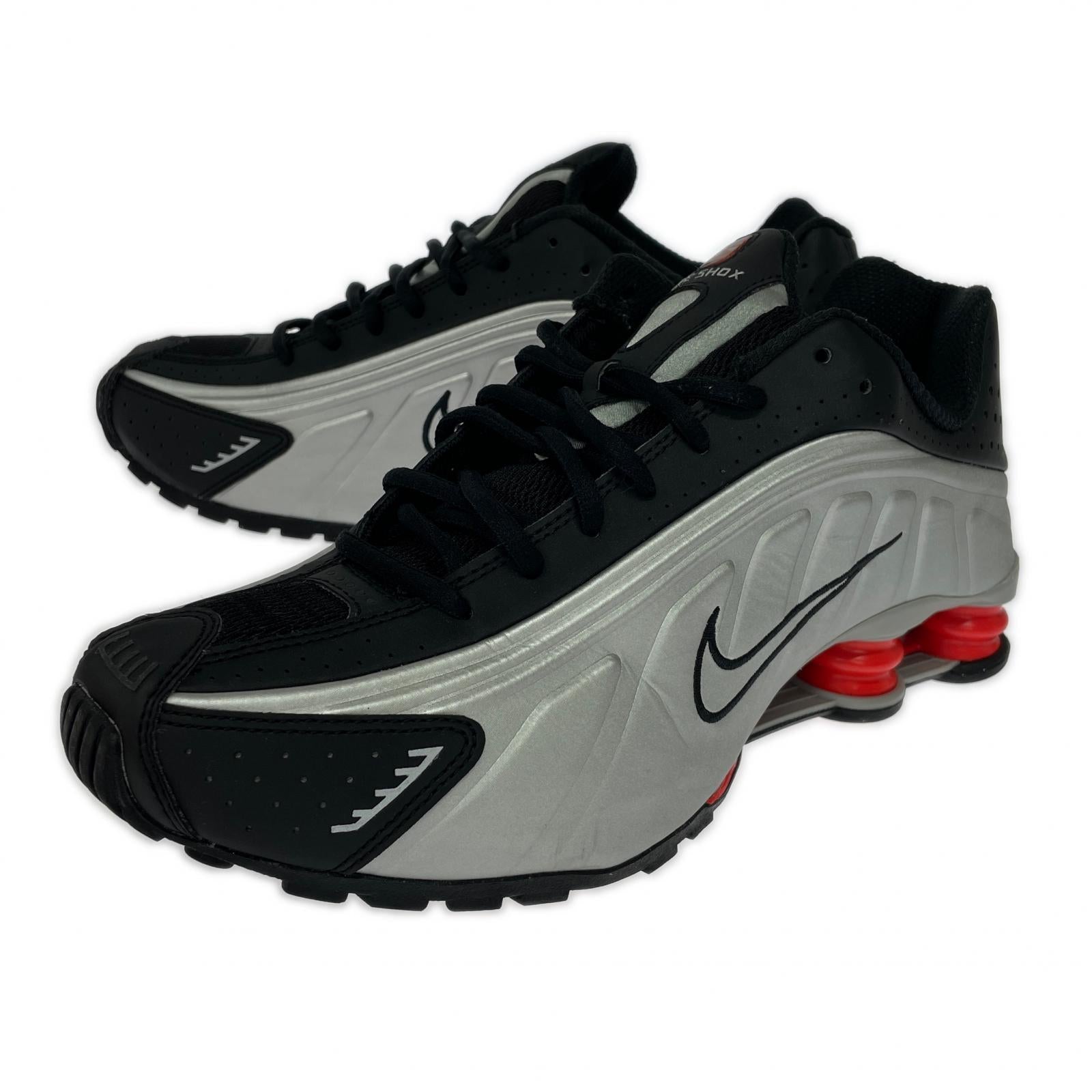 スニーカー Shox R4 Black Metallic Silver 27.5cm 27.5cm (US9 1/2 UK9 EU45) シルバー