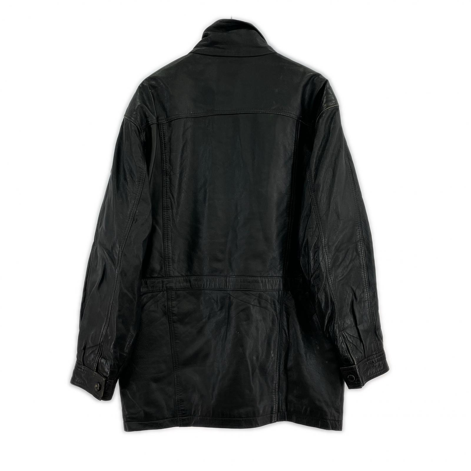 レザージャケット THE VALI COLLECTION レザーカーコート (M) 黒 M ブラック