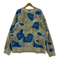 スウェット LIQUID CAMO BAPE STARELAXED FIT CREWNECK ベージュ