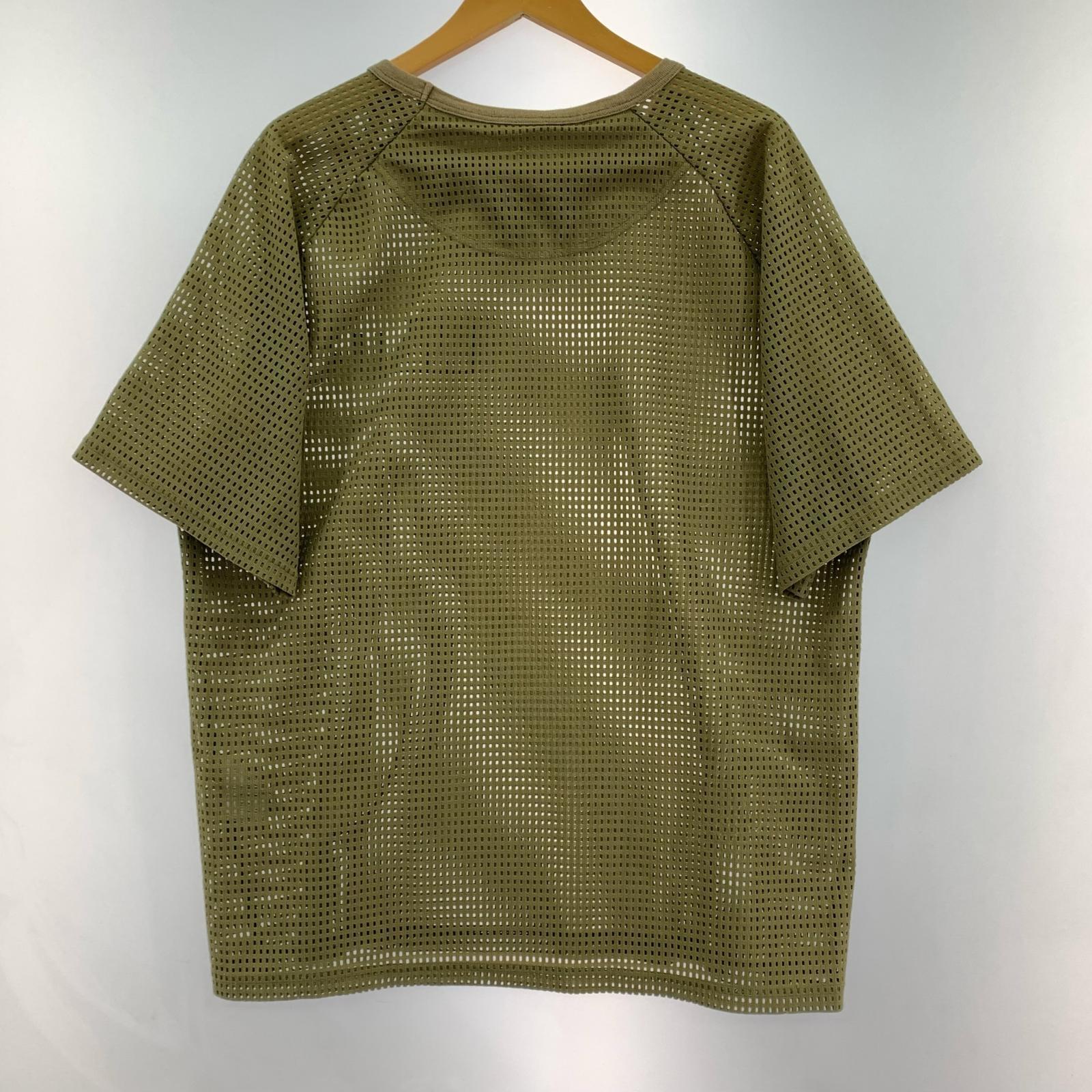 半袖Tシャツ メッシュデザインクルーネック カーキ(2) 2 カーキ