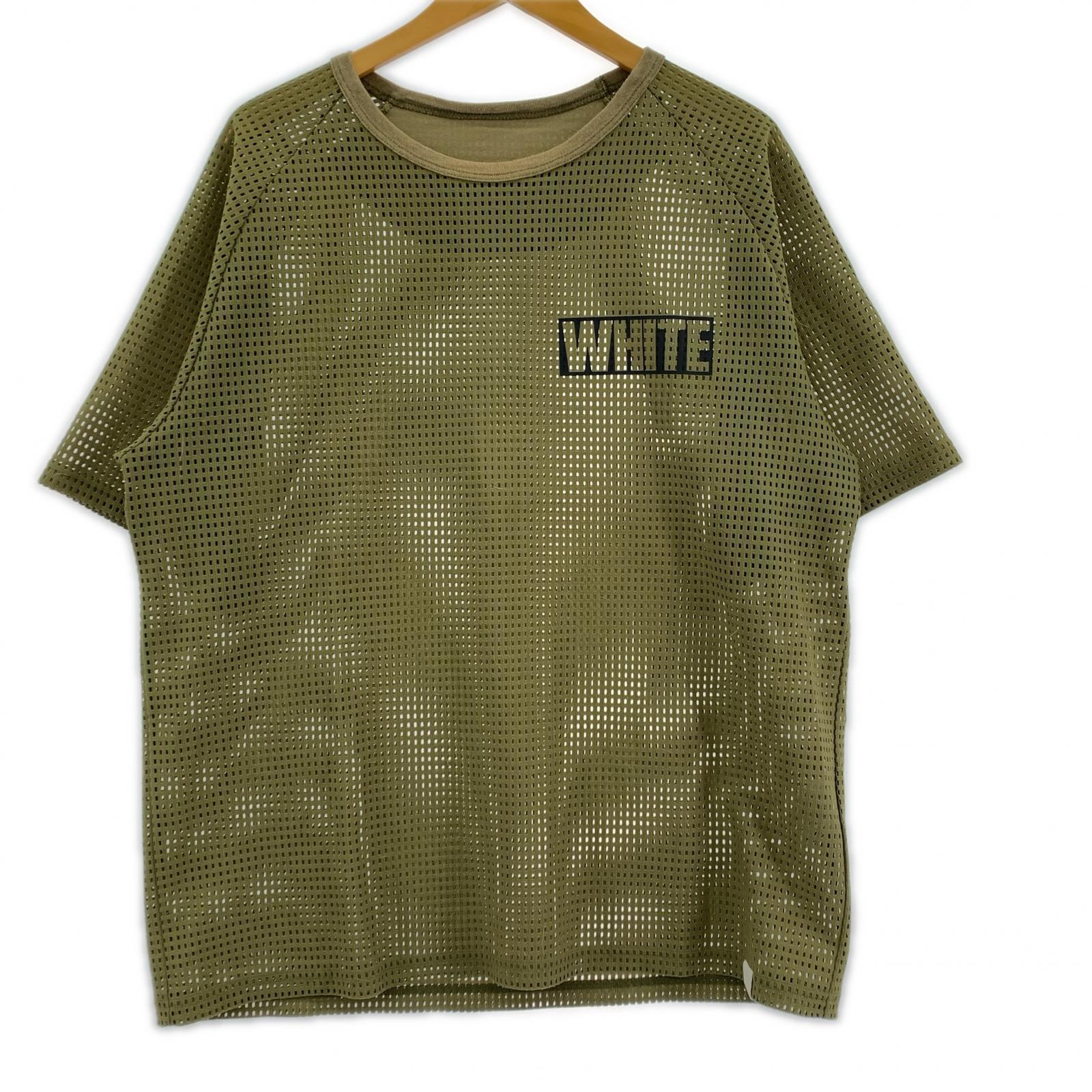半袖Tシャツ メッシュデザインクルーネック カーキ(2) 2 カーキ